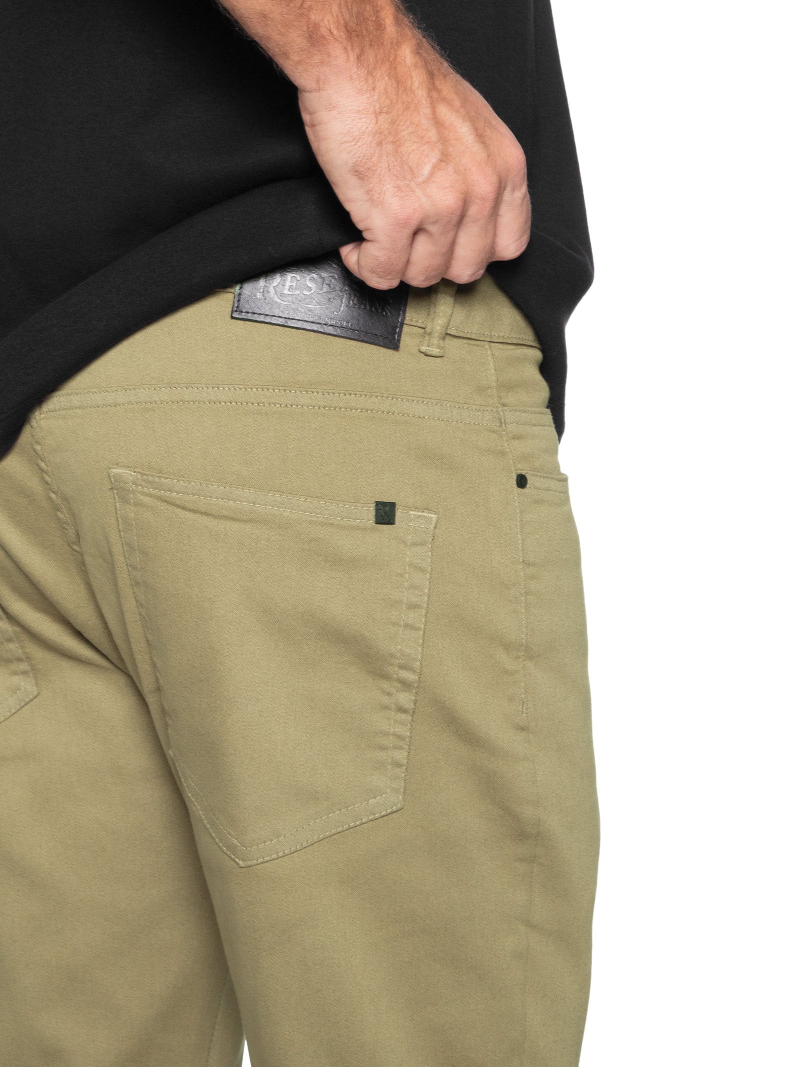 Calça Masculina Jeans Slim Color Bege Reserva