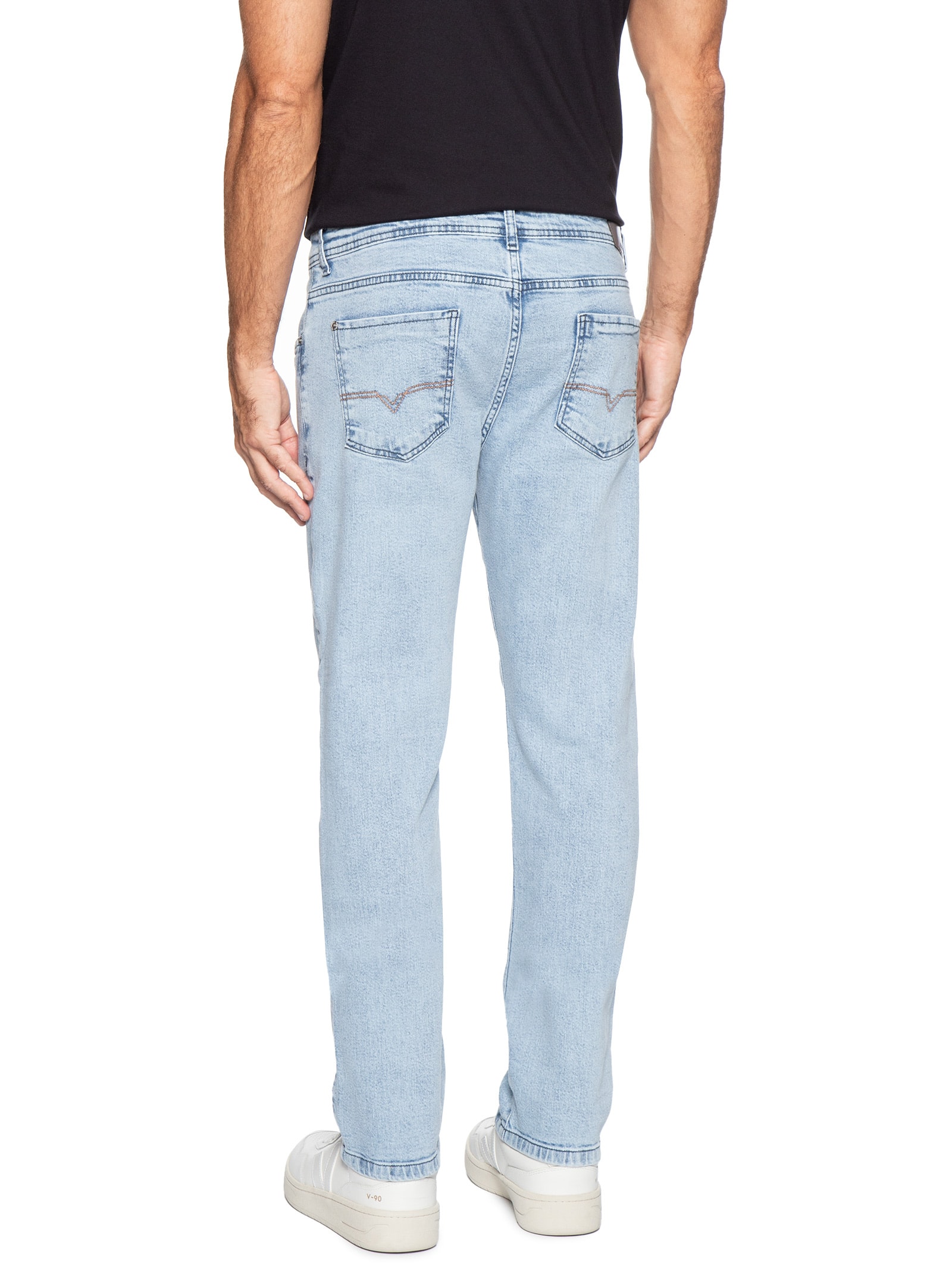 Calça Masculina Jeans Slim Delave Sk Azul Sergio K