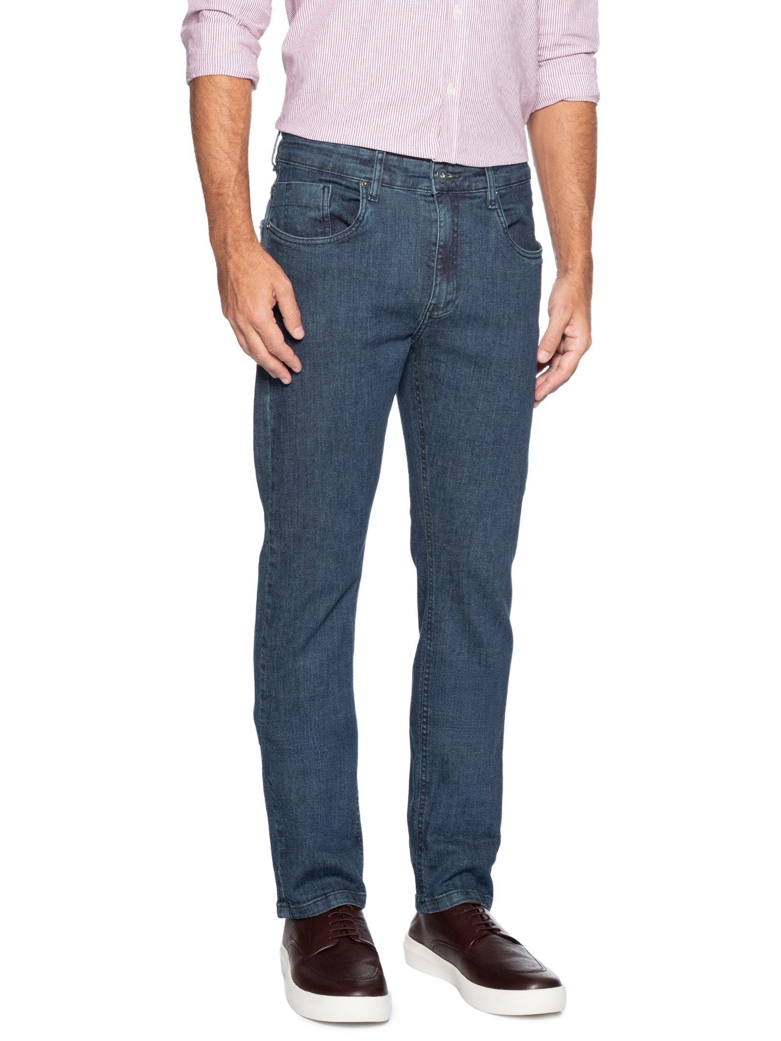 Calça Masculina Jeans Slim Dirty Blue Azul Sergio K