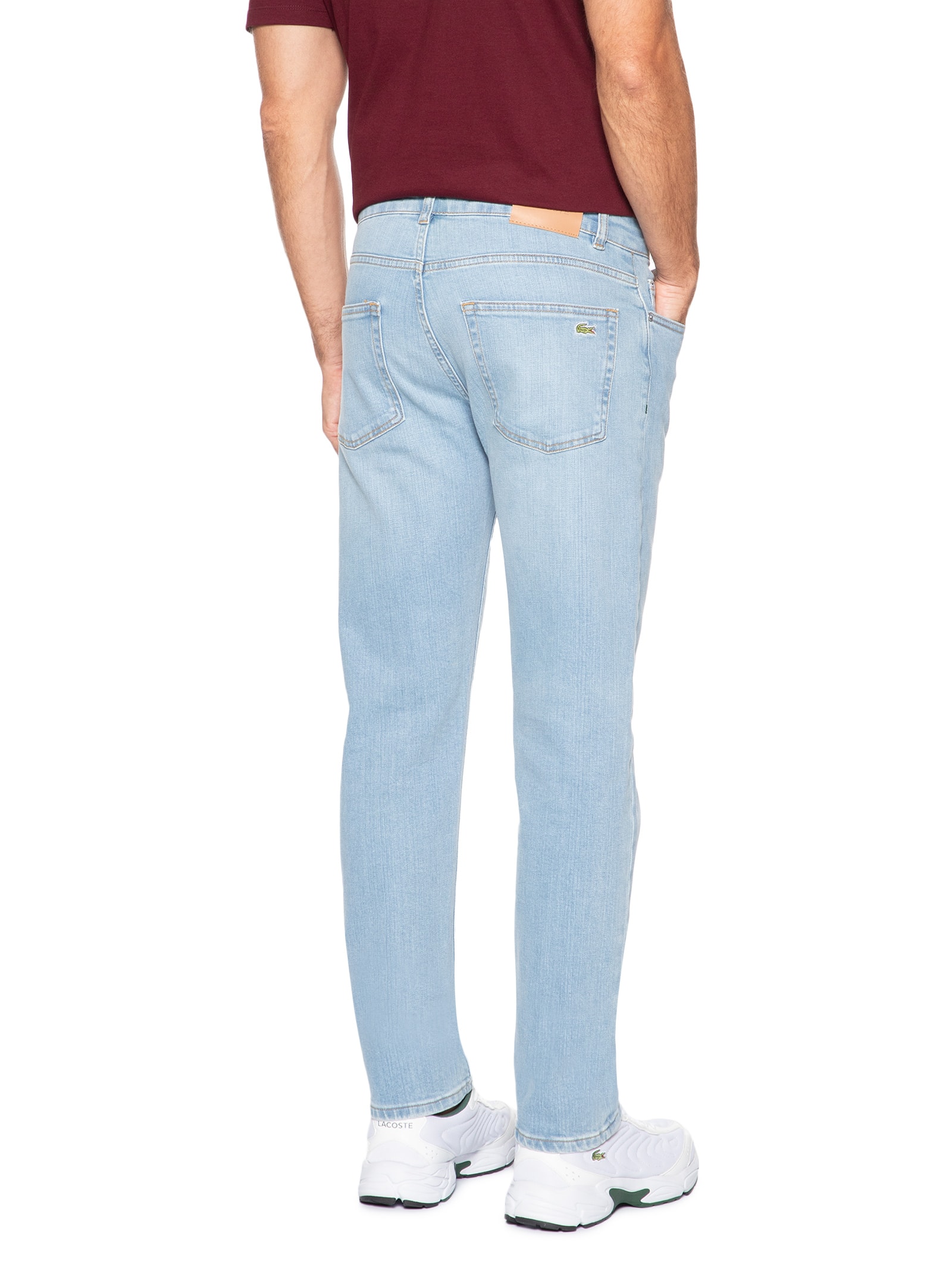 Calça Masculina Jeans Slim Fit 5 Pockets Azul Lacoste