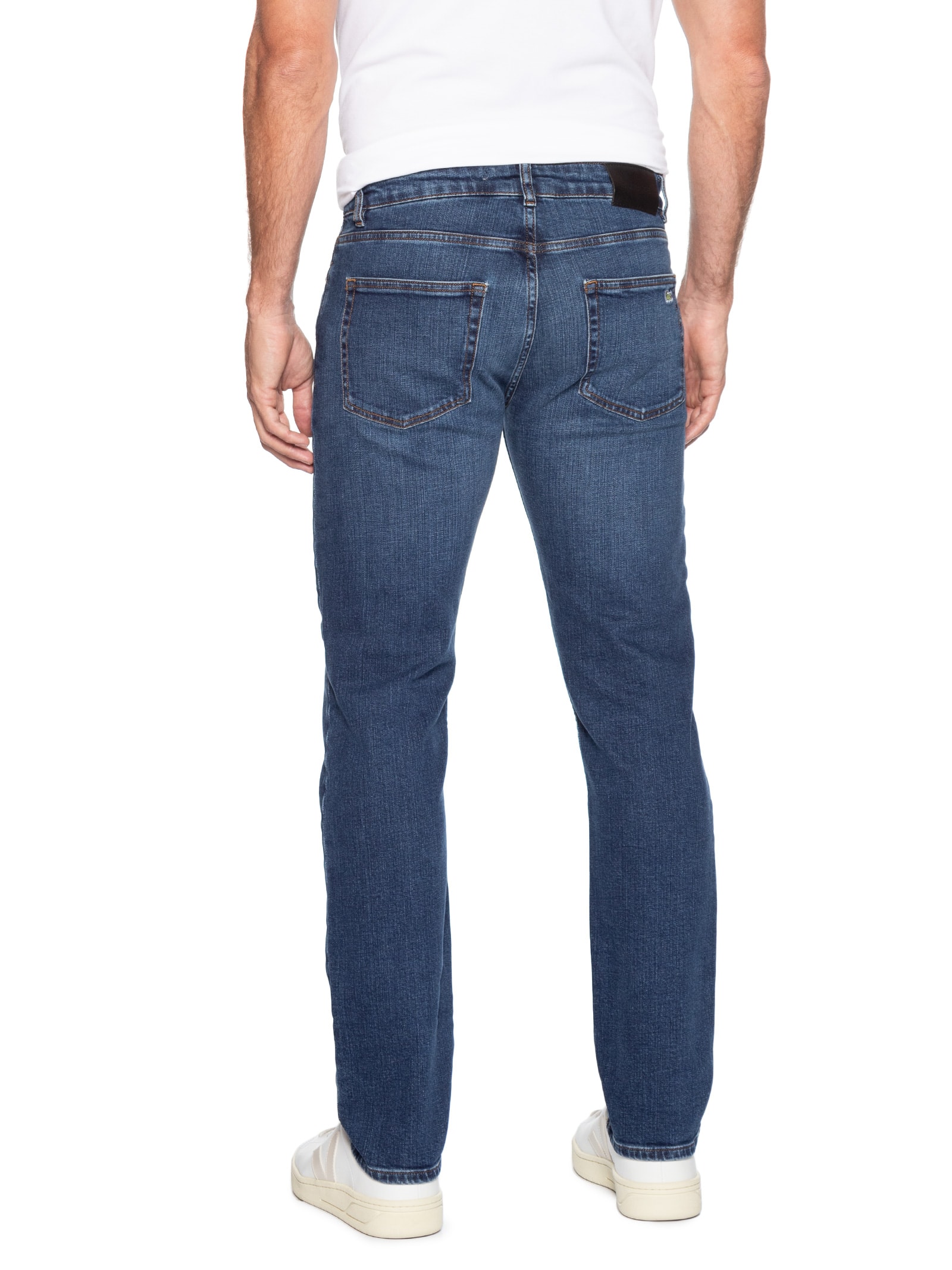 Calça Masculina Jeans Slim Fit 5 Pockets Azul Lacoste