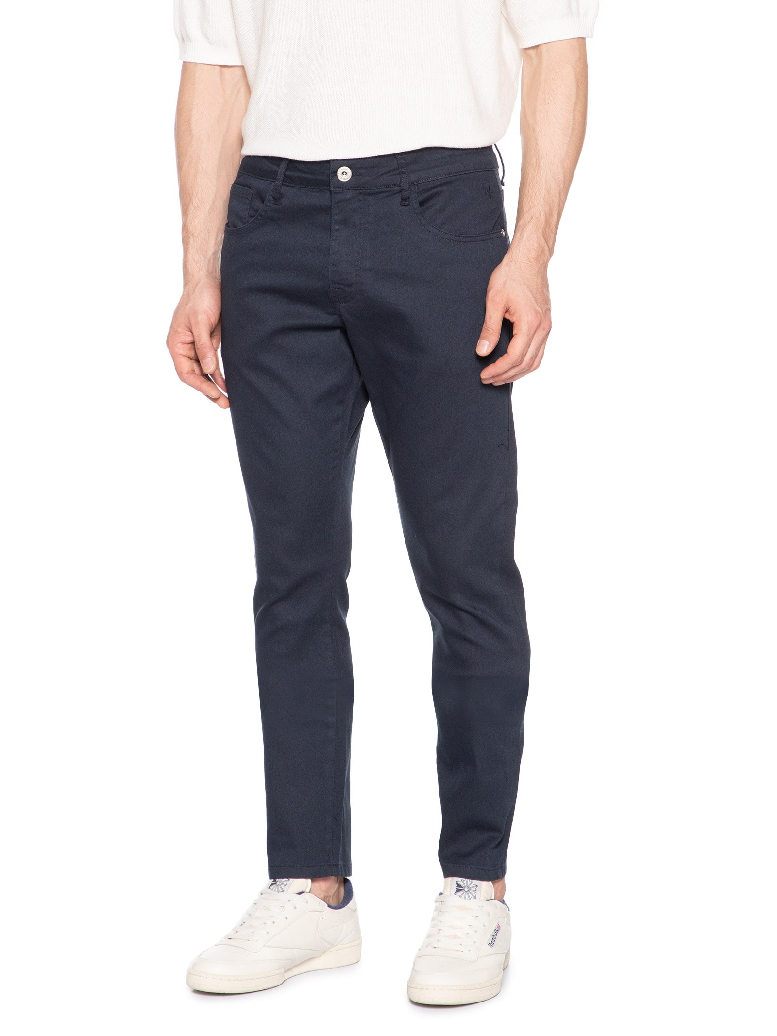 Calça Masculina Jeans Slim Fit Acetinada Azul Dudalina