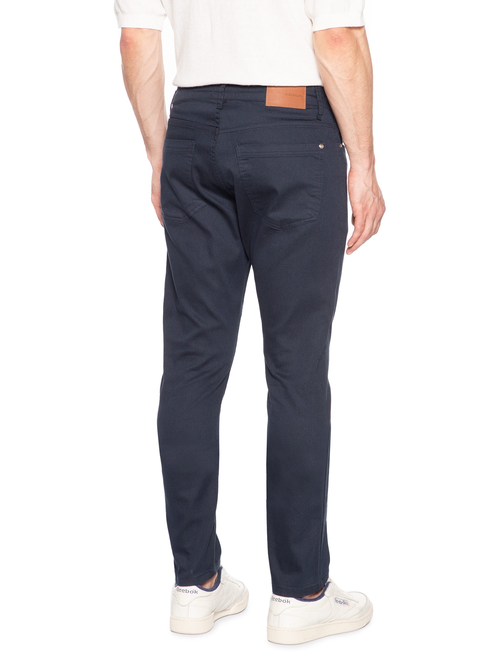 Calça Masculina Jeans Slim Fit Acetinada Azul Dudalina