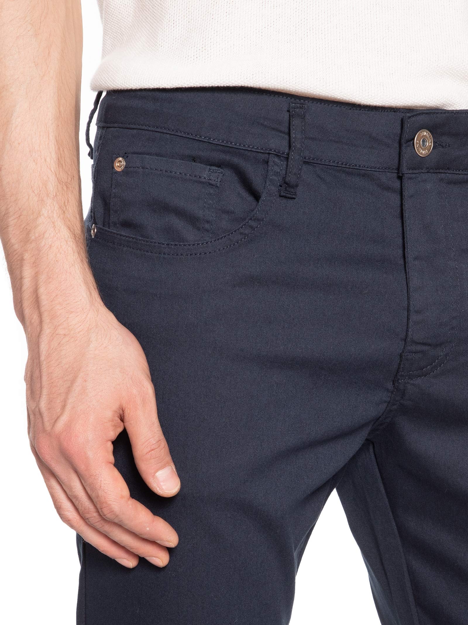 Calça Masculina Jeans Slim Fit Acetinada Azul Dudalina