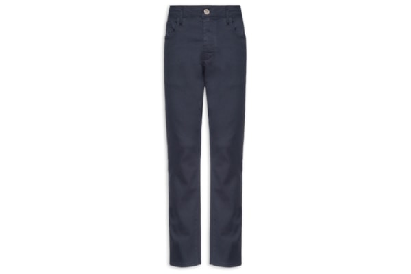 Calça Masculina Jeans Slim Fit Acetinada - Azul