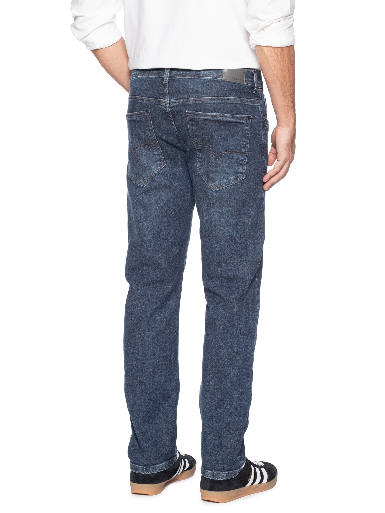 Calça Masculina Jeans Slim Fit Azul Sergio K