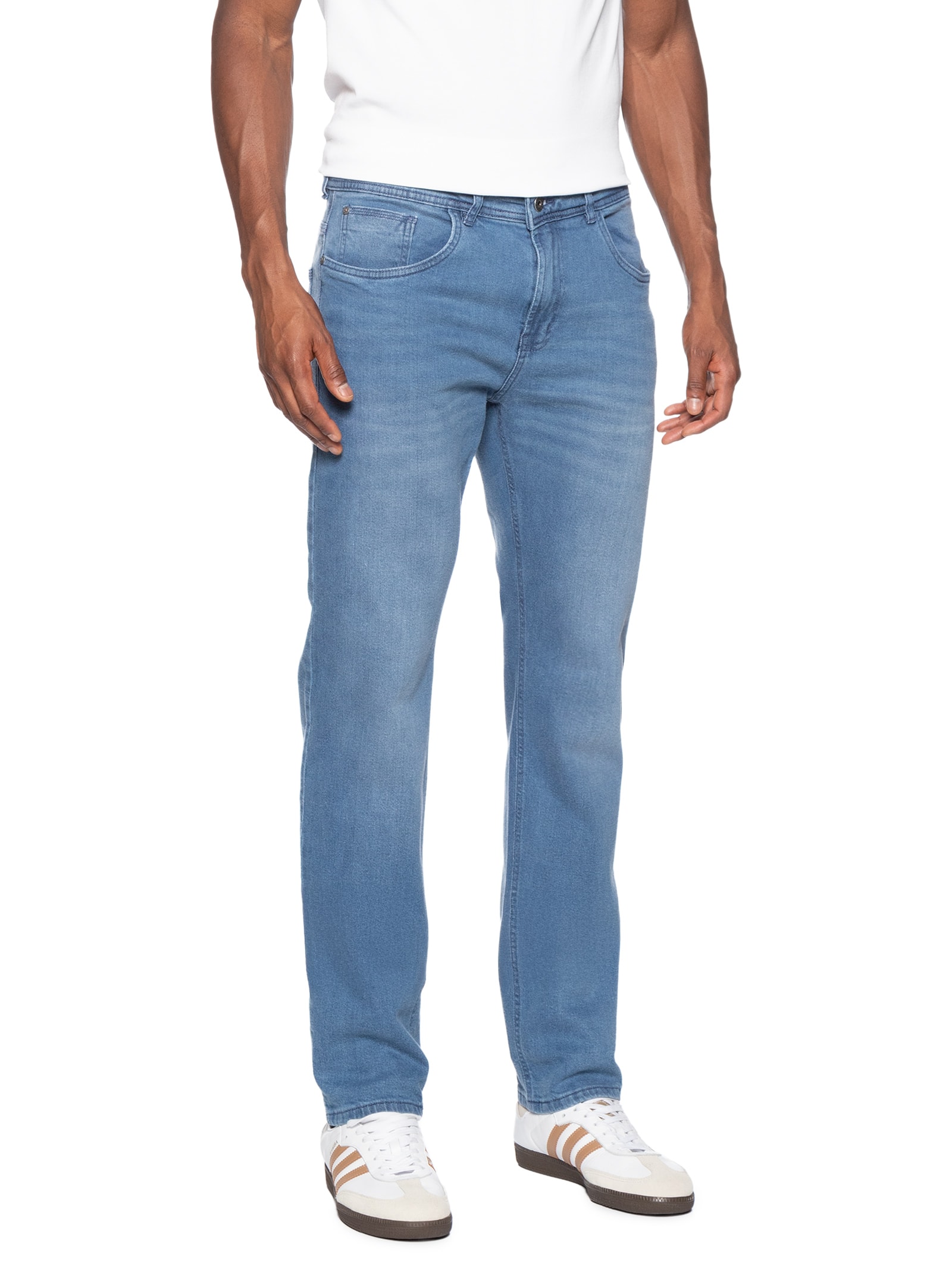 Calça Masculina Jeans Slim Fit Intense Blue Sk Azul Sergio K