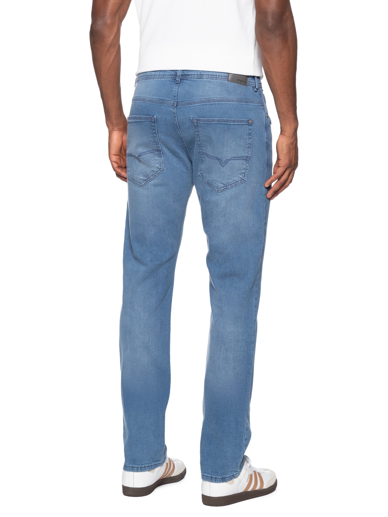 Calça Masculina Jeans Slim Fit Intense Blue Sk Azul Sergio K