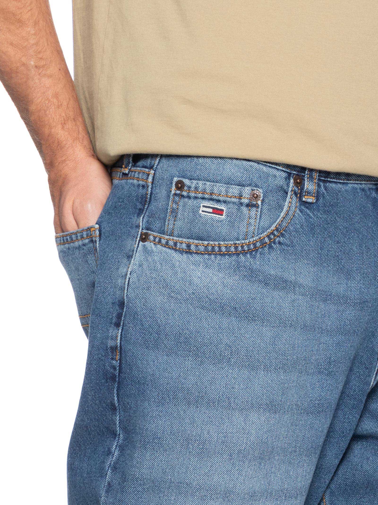 Calça Masculina Jeans Slim Fit Isaac Relaxed Tarered Bio 134 Azul Tommy Jeans