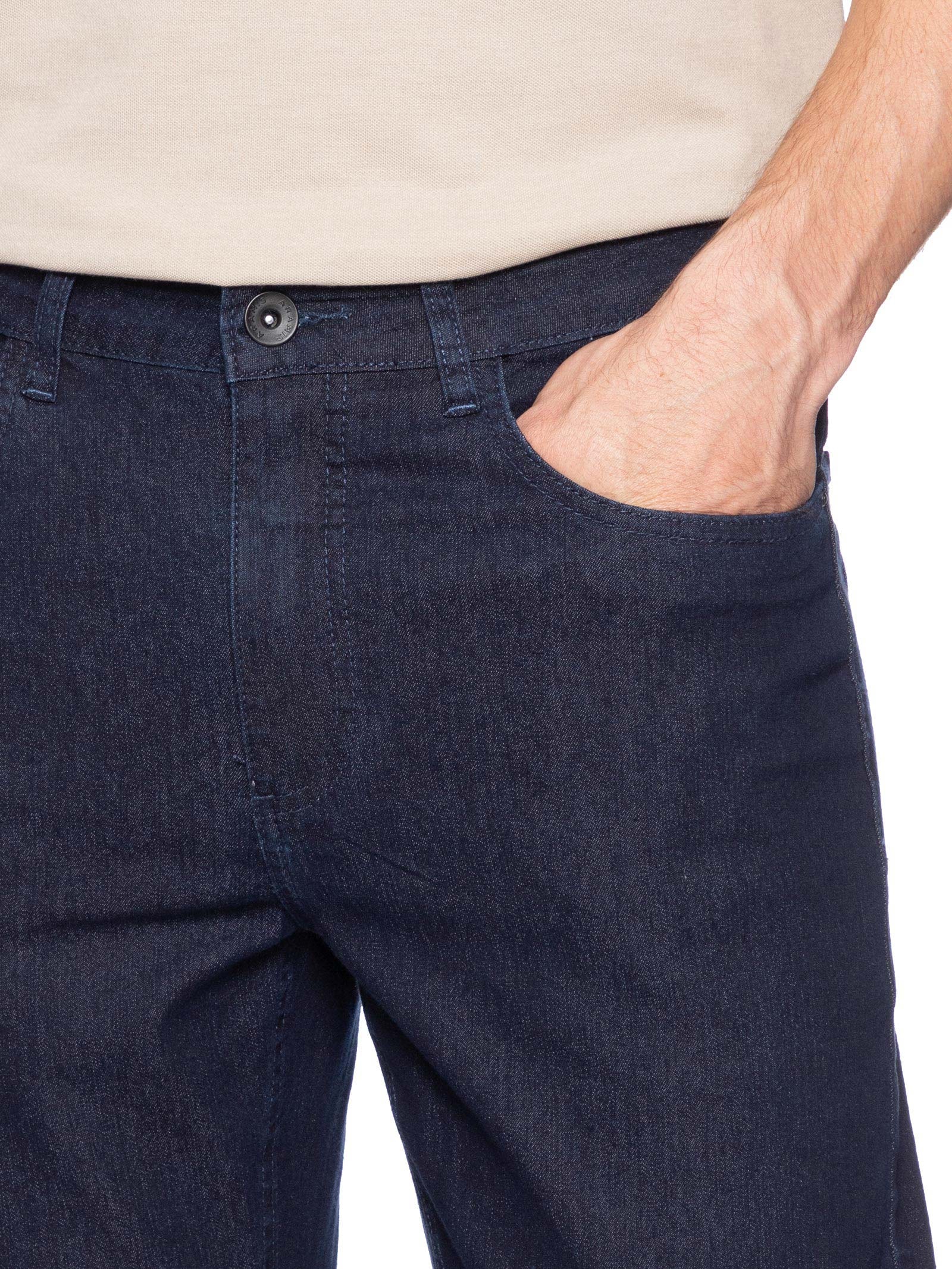 Calça Masculina Jeans Slim Fit Raw Intense Azul Aramis