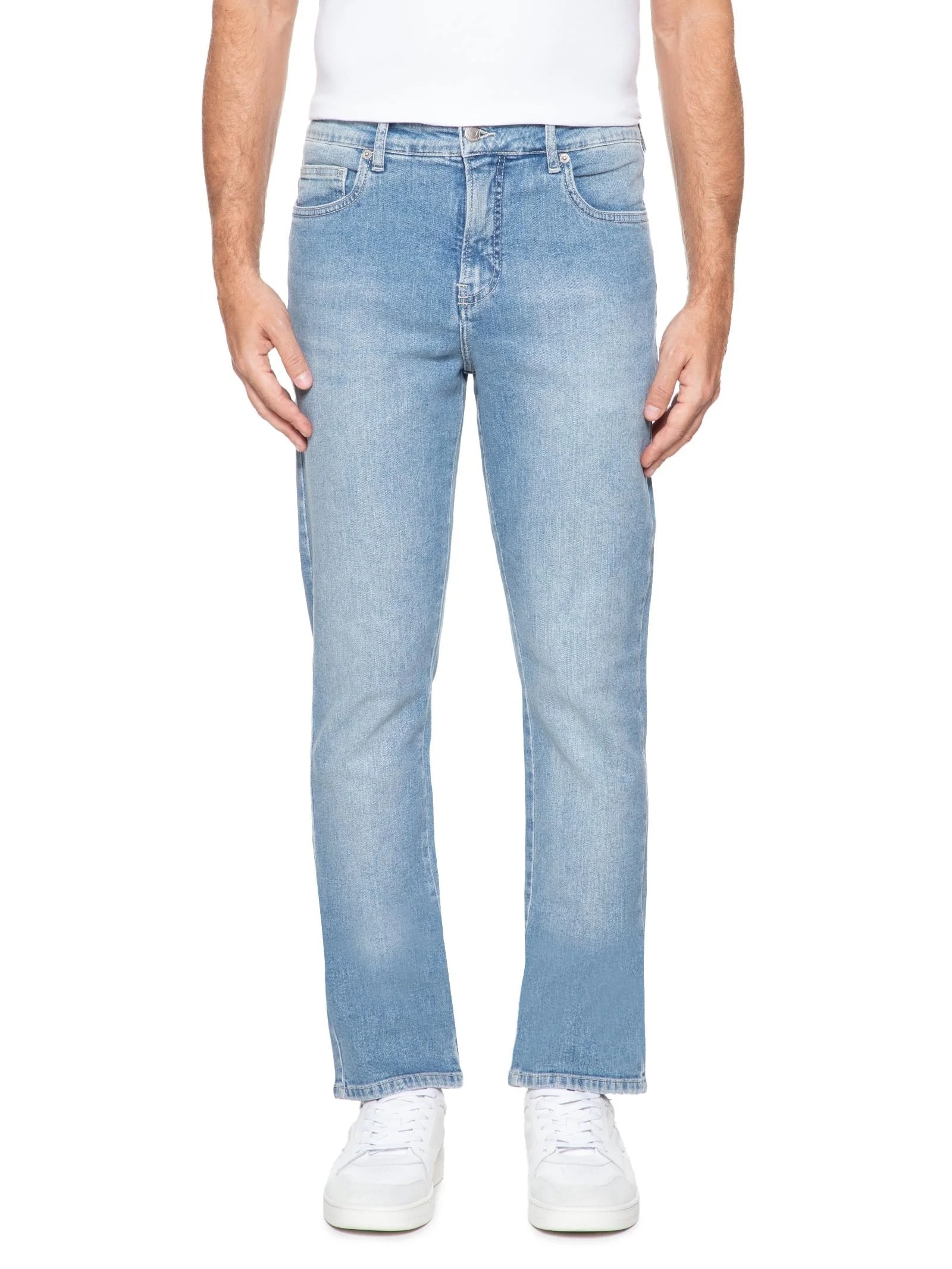 Calça Masculina Jeans Slim Onda Clara Azul Foxton