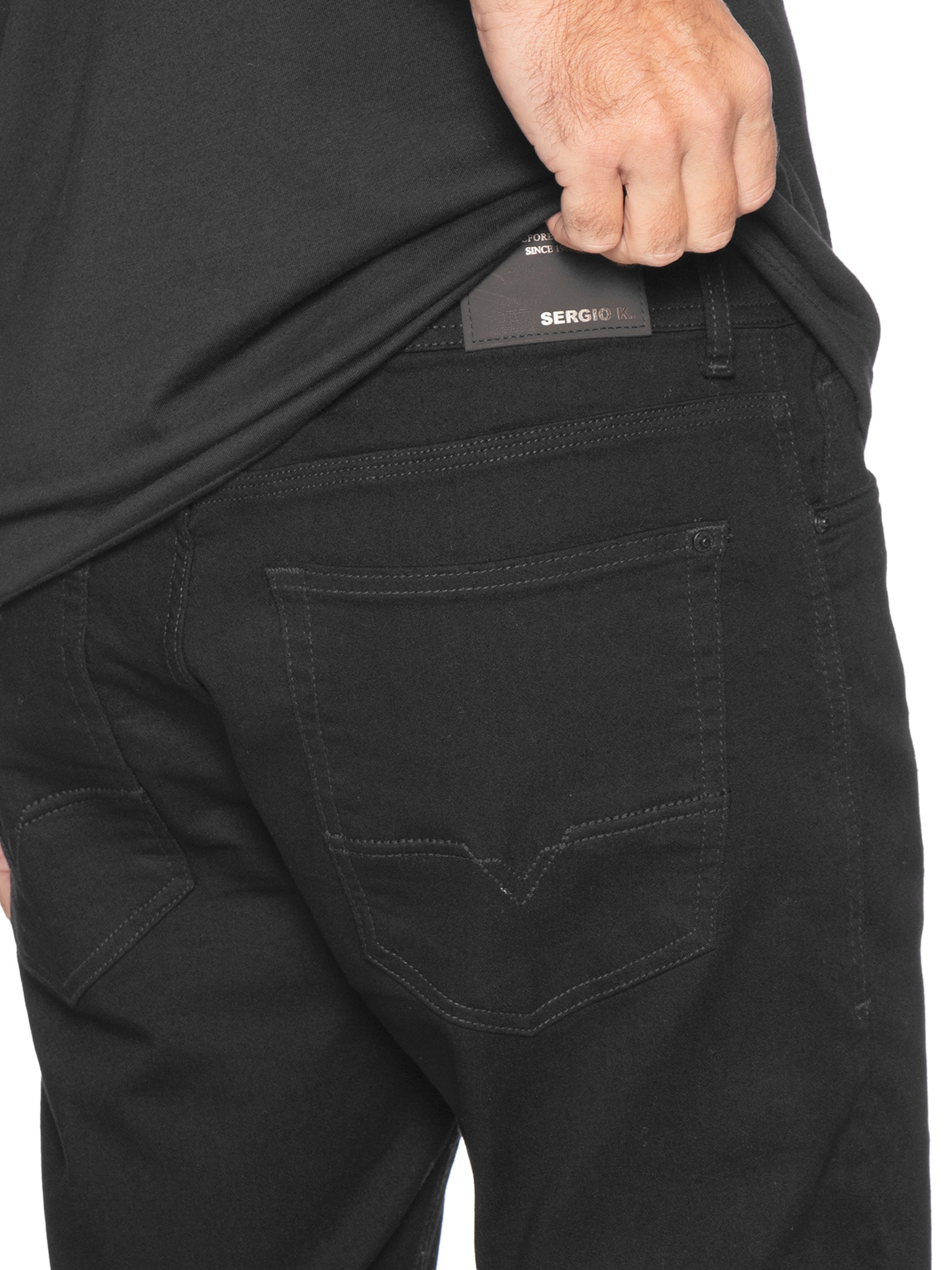 Calça Masculina Jeans Slim Preto Sergio K