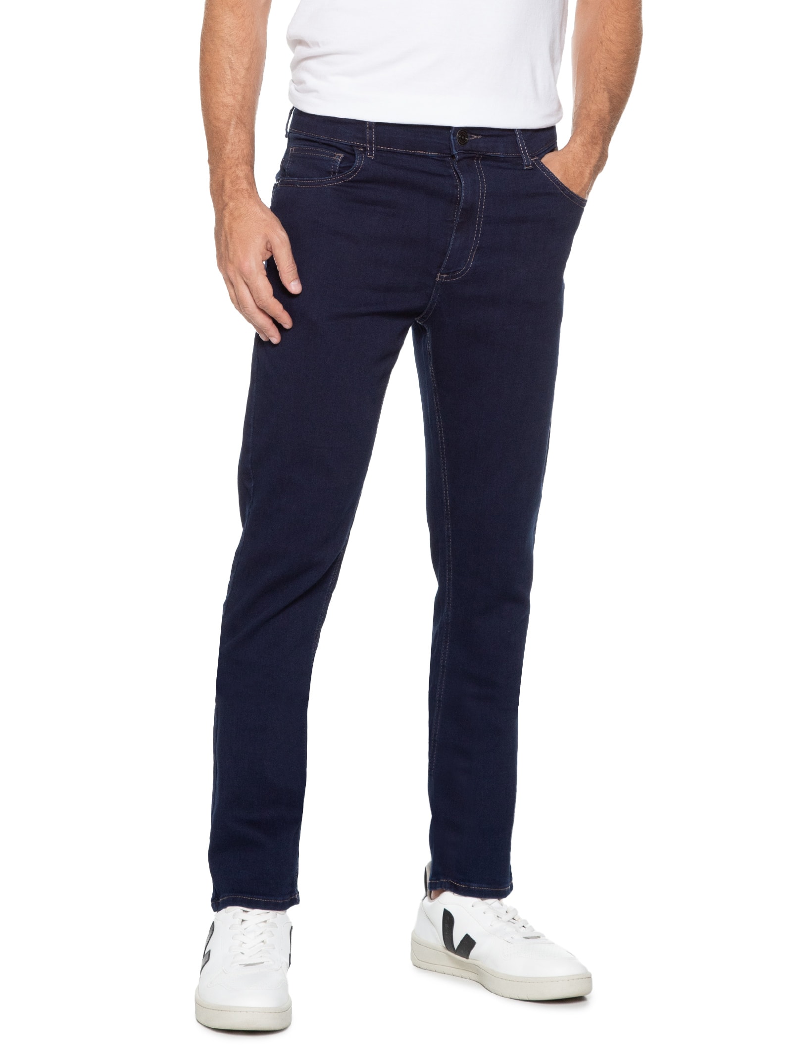 Calça Masculina Jeans Soft Touch Slim Fit Azul Hering