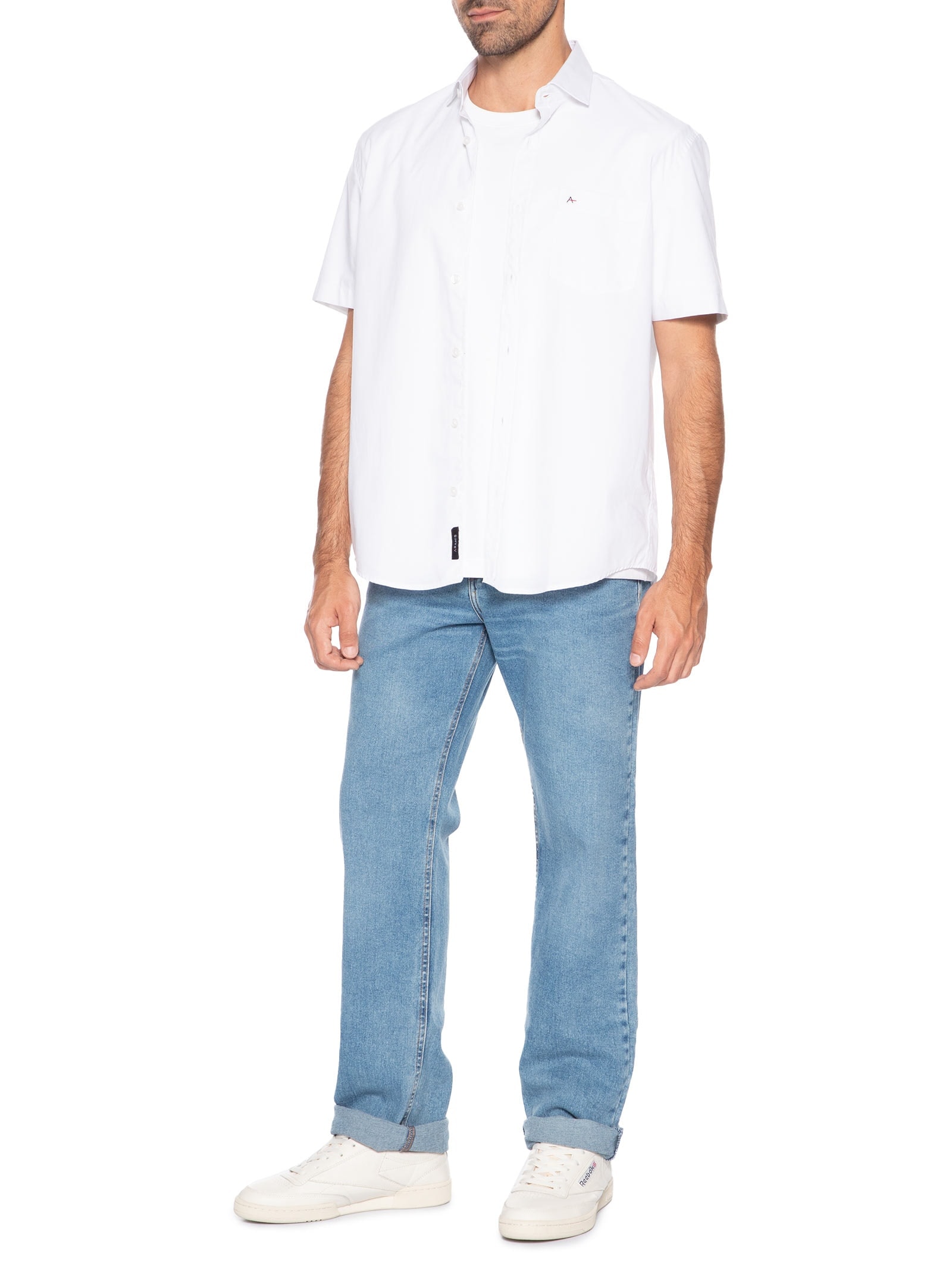 Calça Masculina Jeans Straight 5 Pockets Azul Calvin Klein Jeans