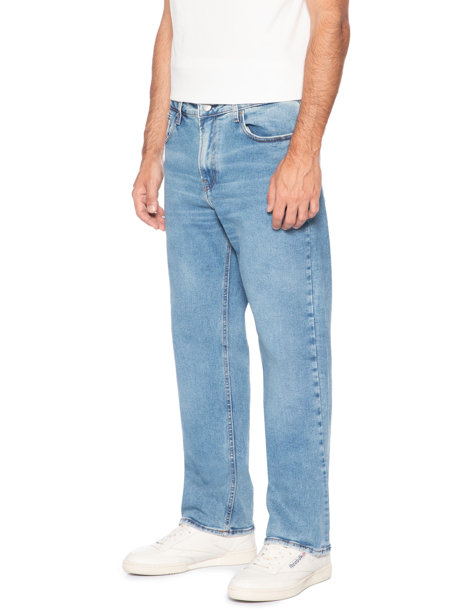 Calça Masculina Jeans Straight 5 Pockets Azul Calvin Klein Jeans
