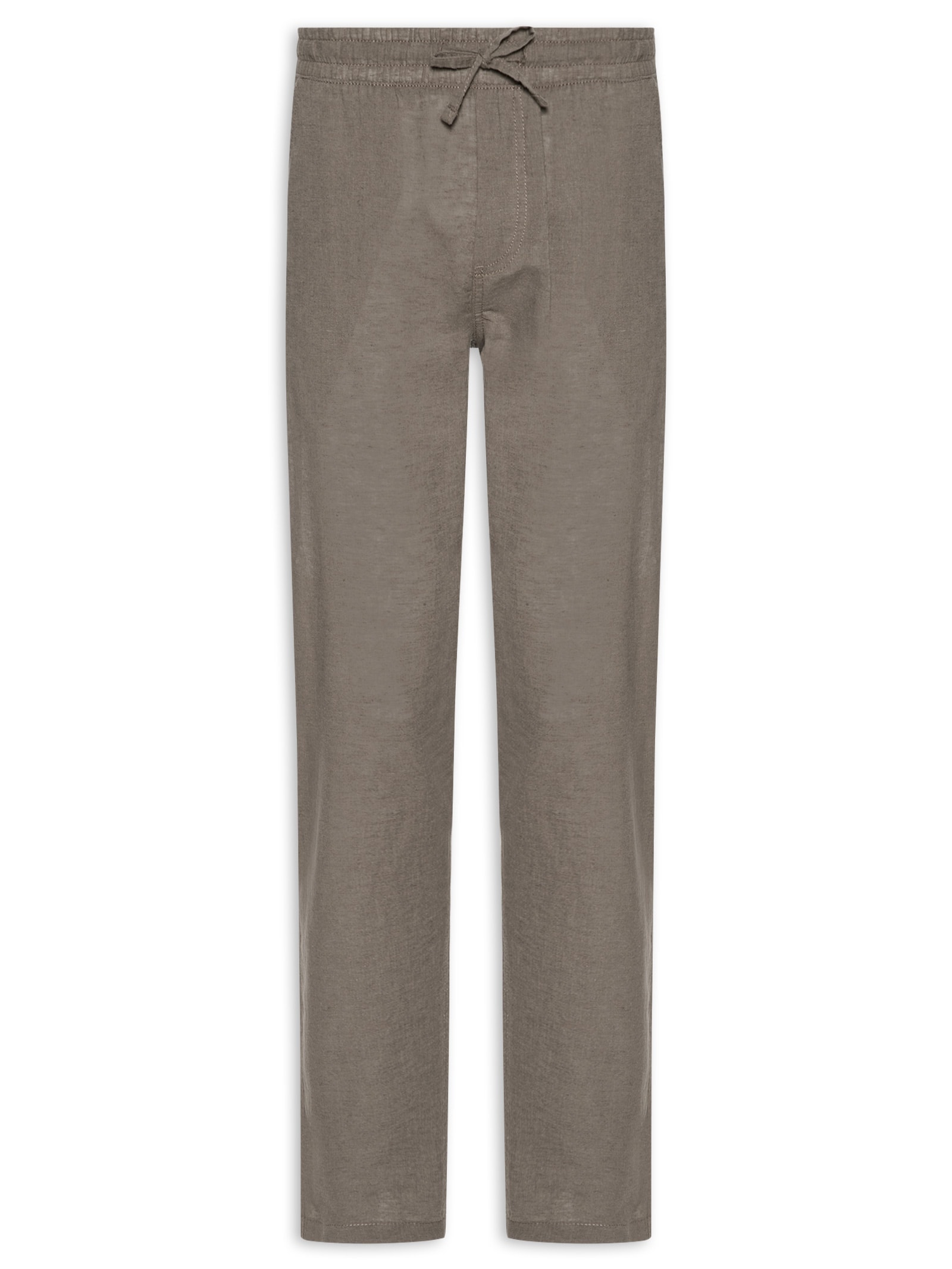 Calça Masculina Jogger Blend De Linho Bege Jack & Jones