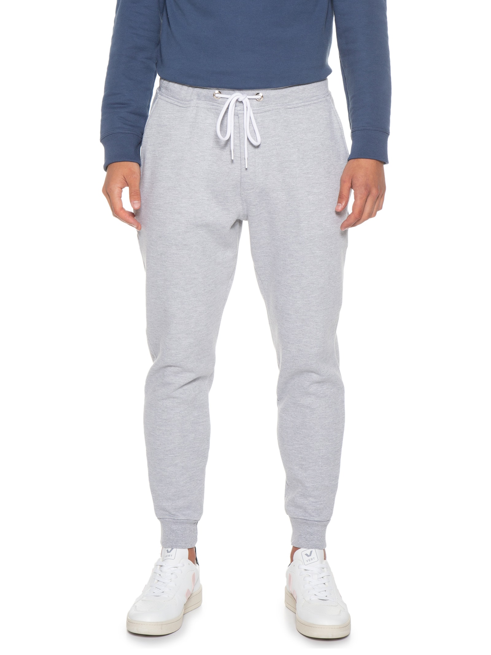 Calça Masculina Jogger Moletom Cinza Basiq Men