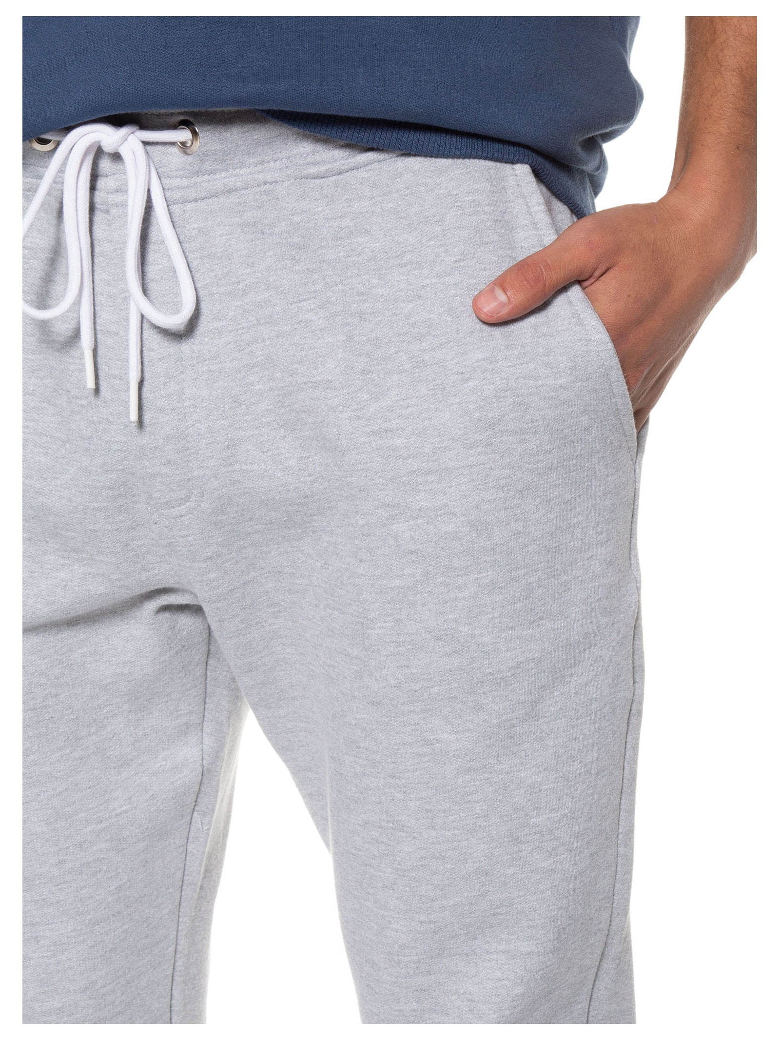 Calça Masculina Jogger Moletom Cinza Basiq Men