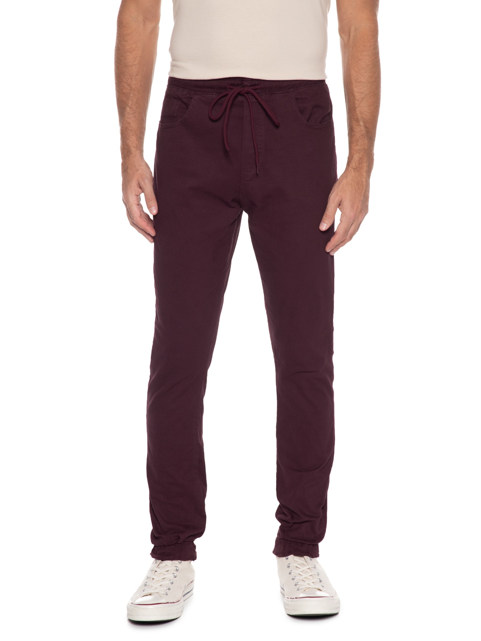 Calça Masculina Jogger Vinho Basiq Men