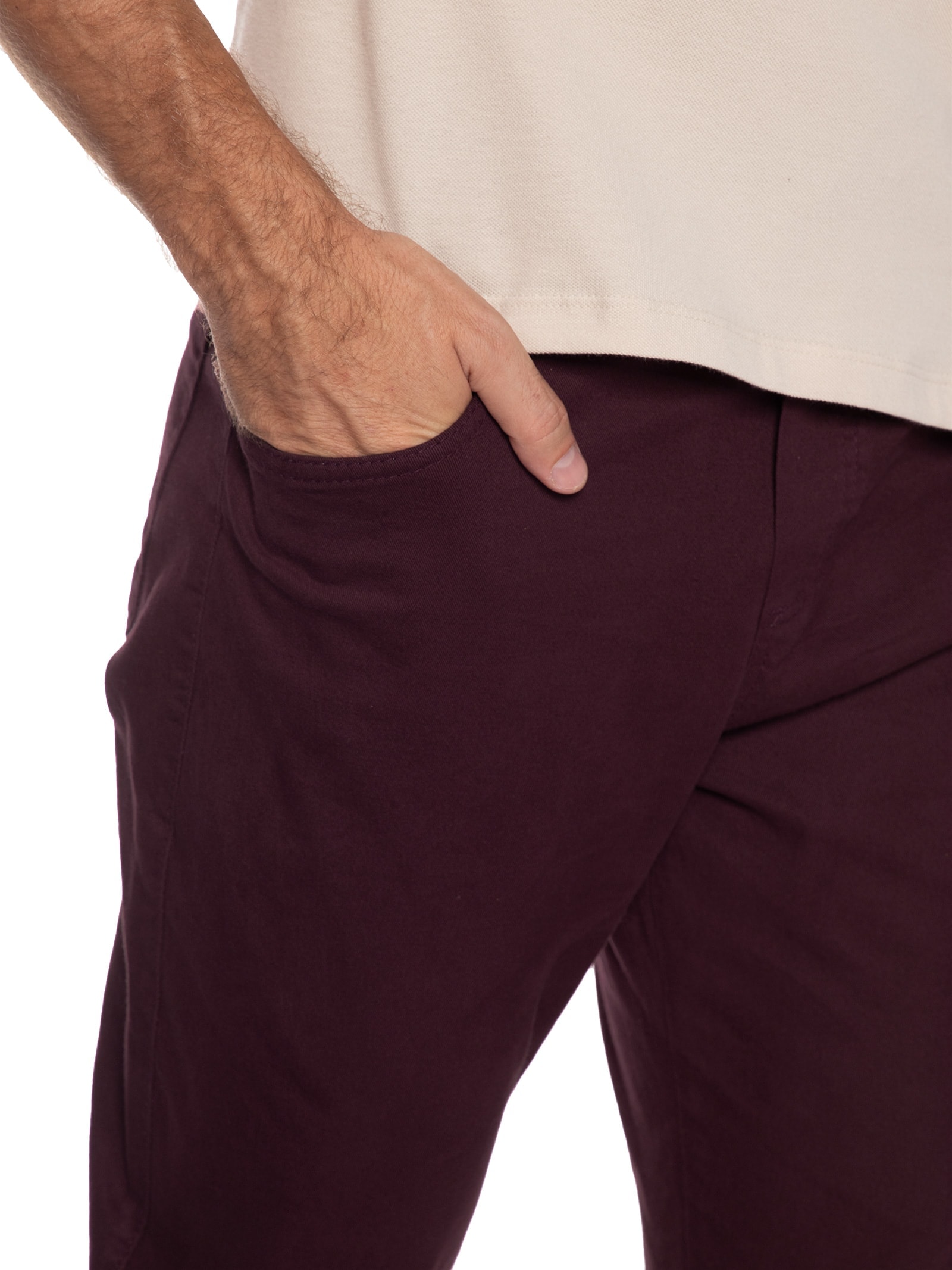 Calça Masculina Jogger Vinho Basiq Men