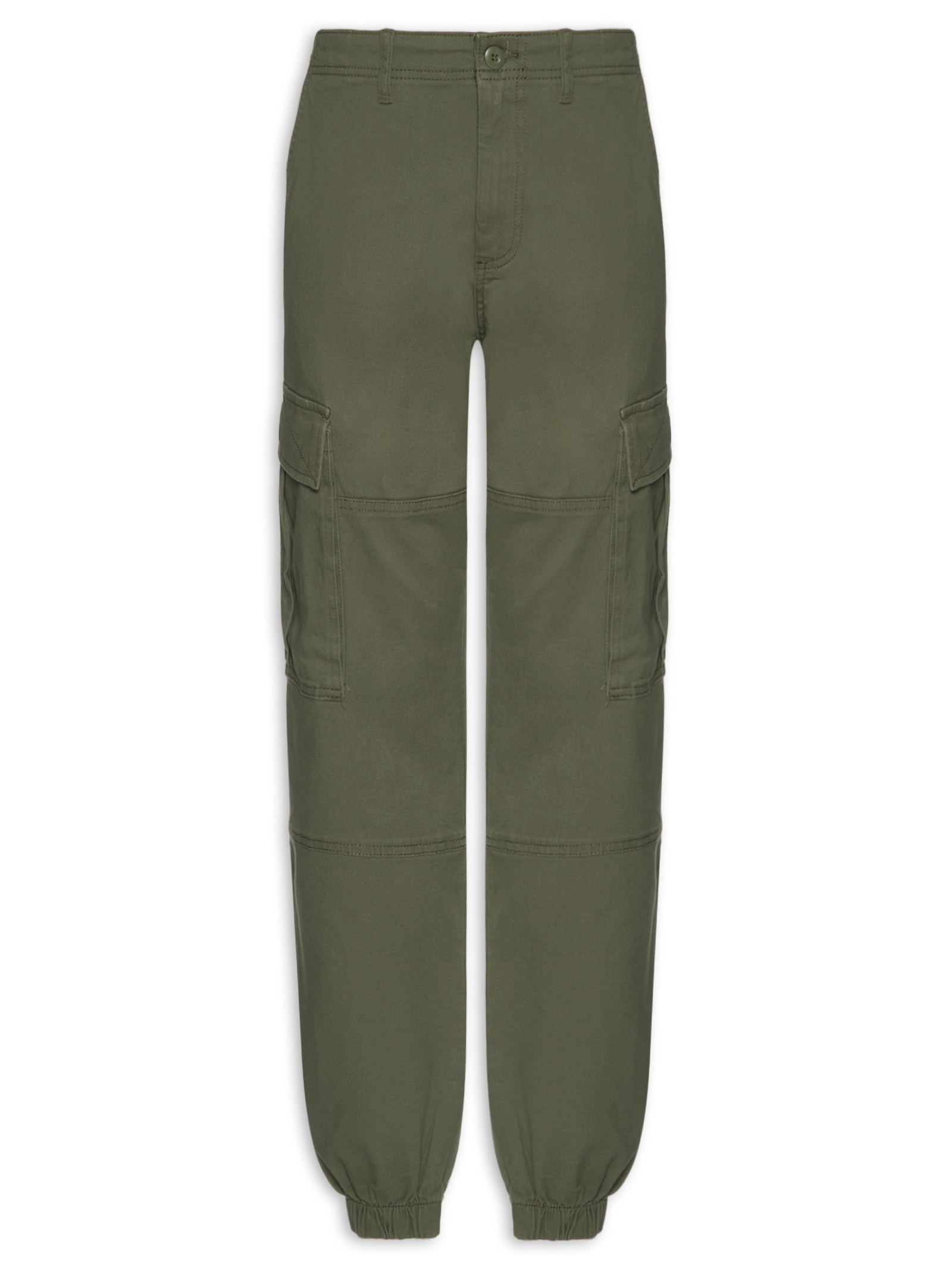 Calça Masculina Jonnie Cuffed Cargo Verde Jack & Jones