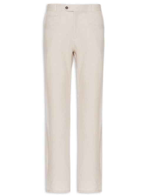 Calça Masculina Linho Clássica – Bege