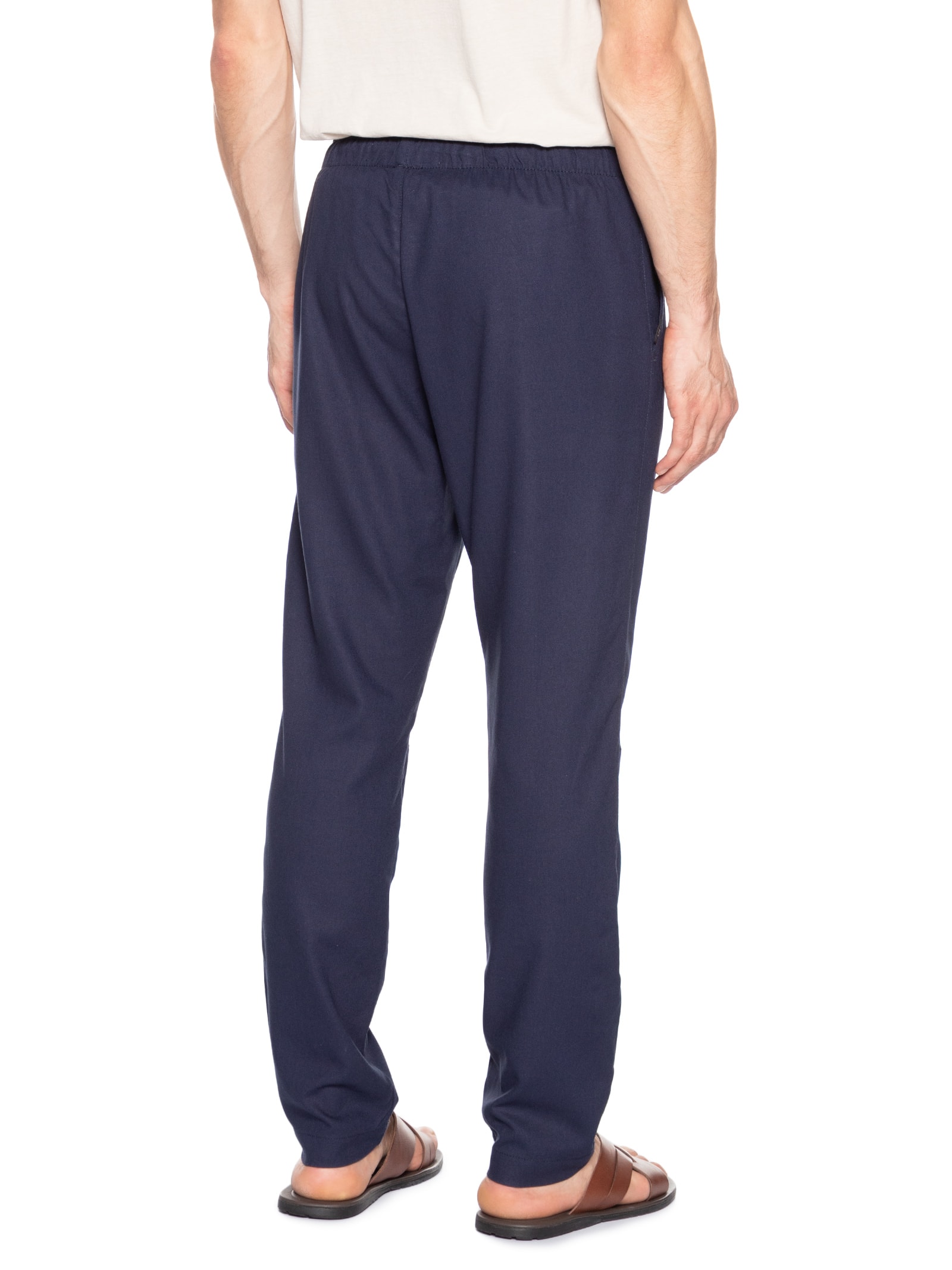 Calça Masculina Linho Pier Azul Foxton