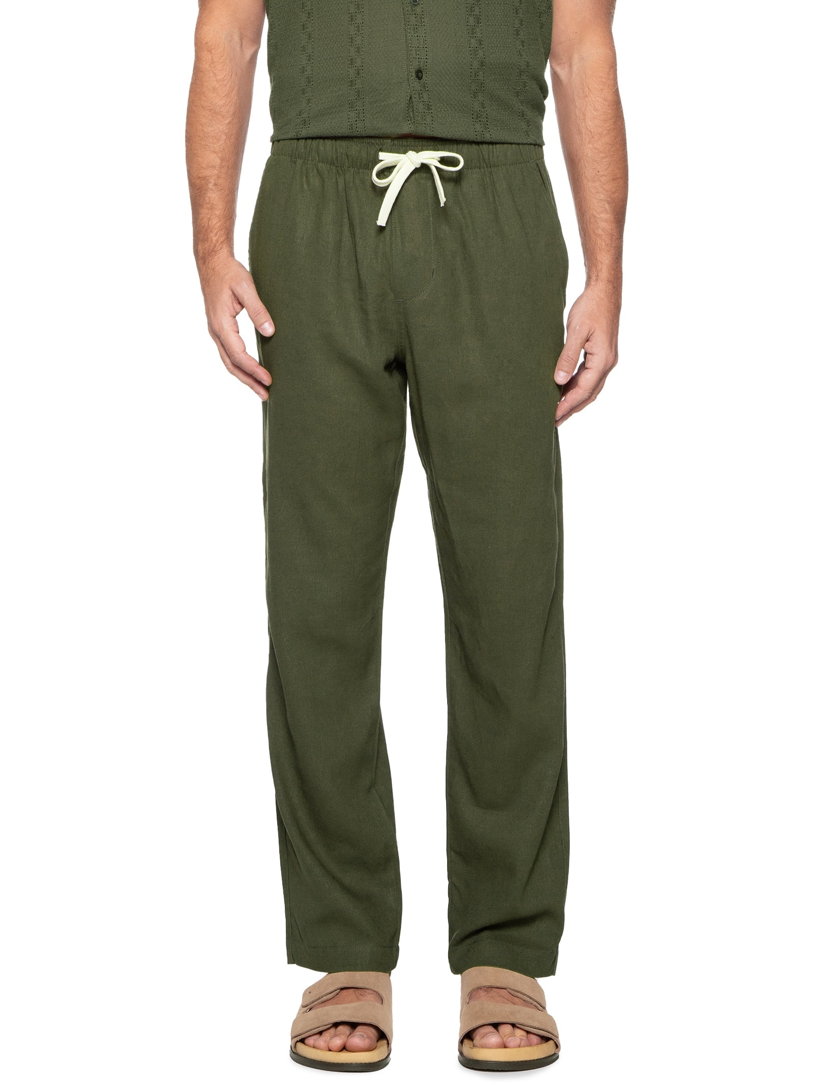 Calça Masculina Linho Pier Verde  Foxton