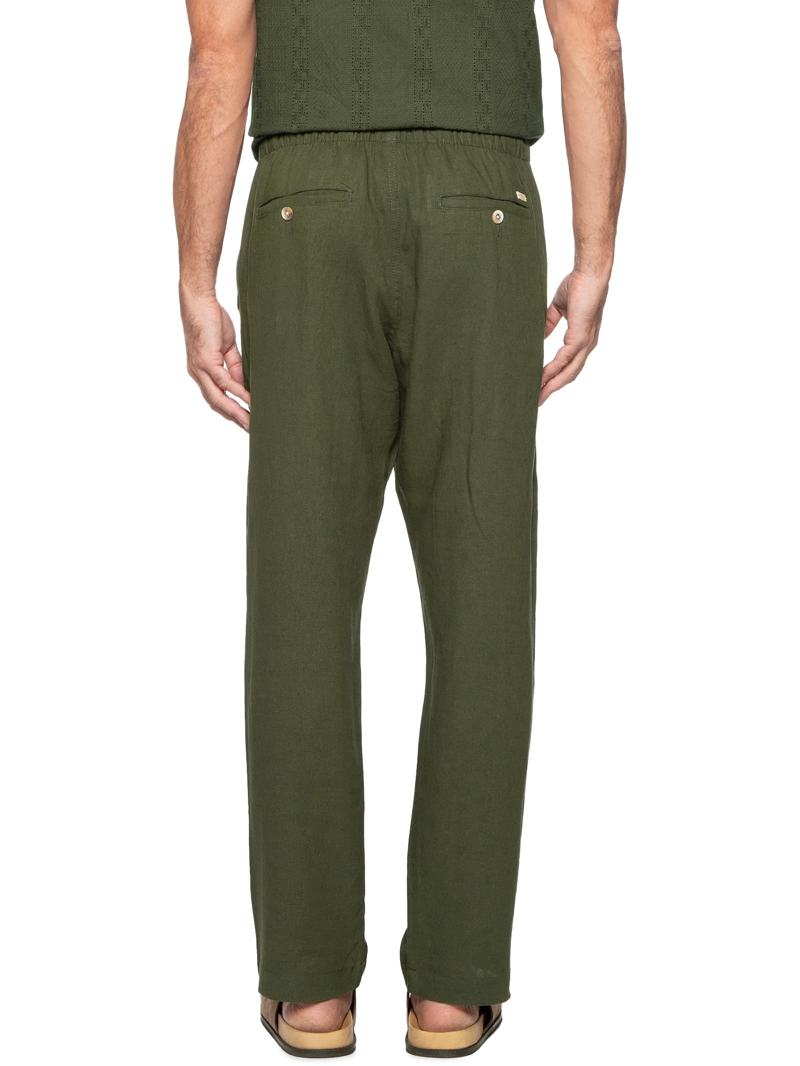 Calça Masculina Linho Pier Verde  Foxton