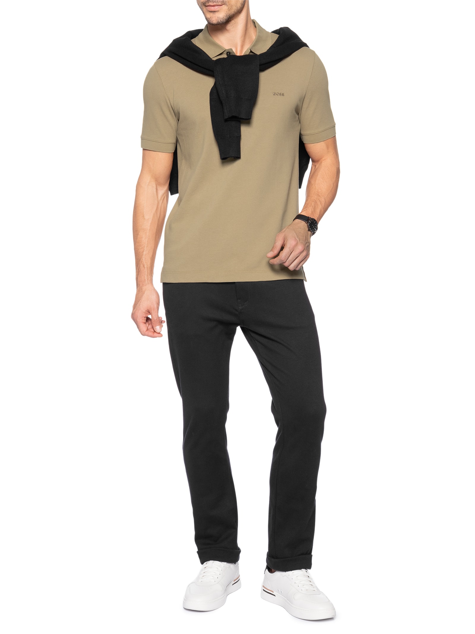 Calça Masculina Malha Power Preto Sergio K
