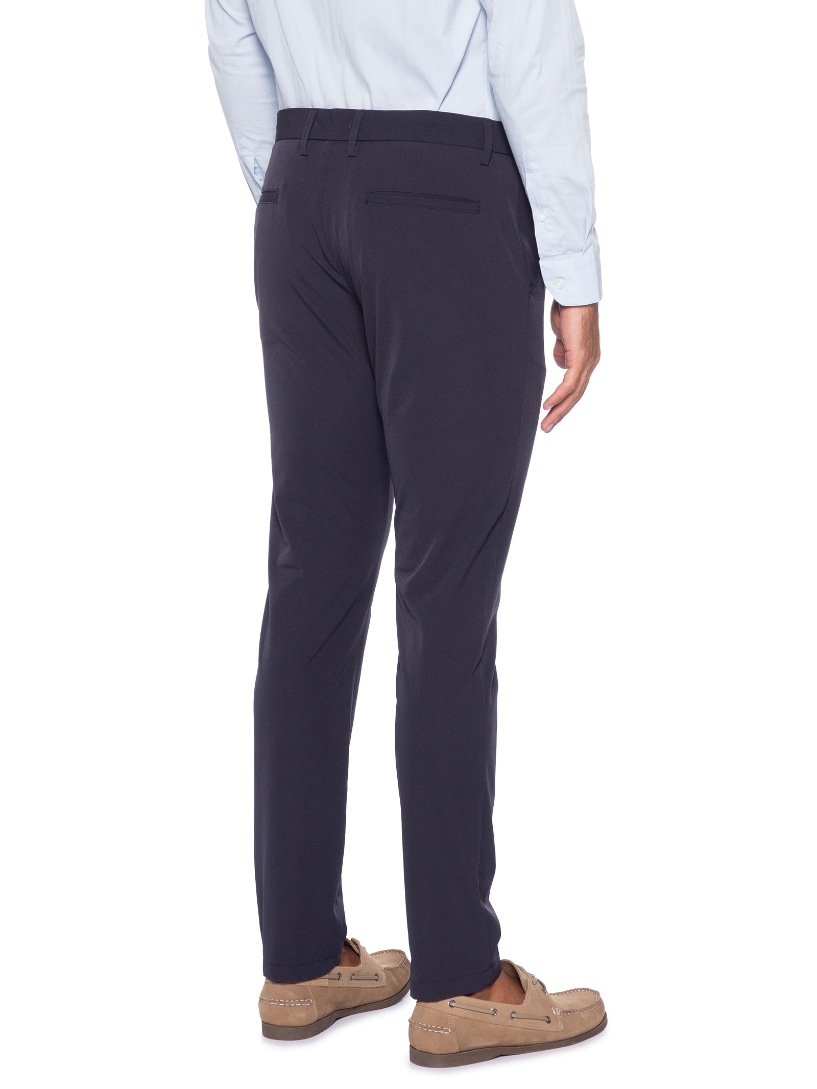 Calça Masculina Malha Tech Reta Azul '2 Essential