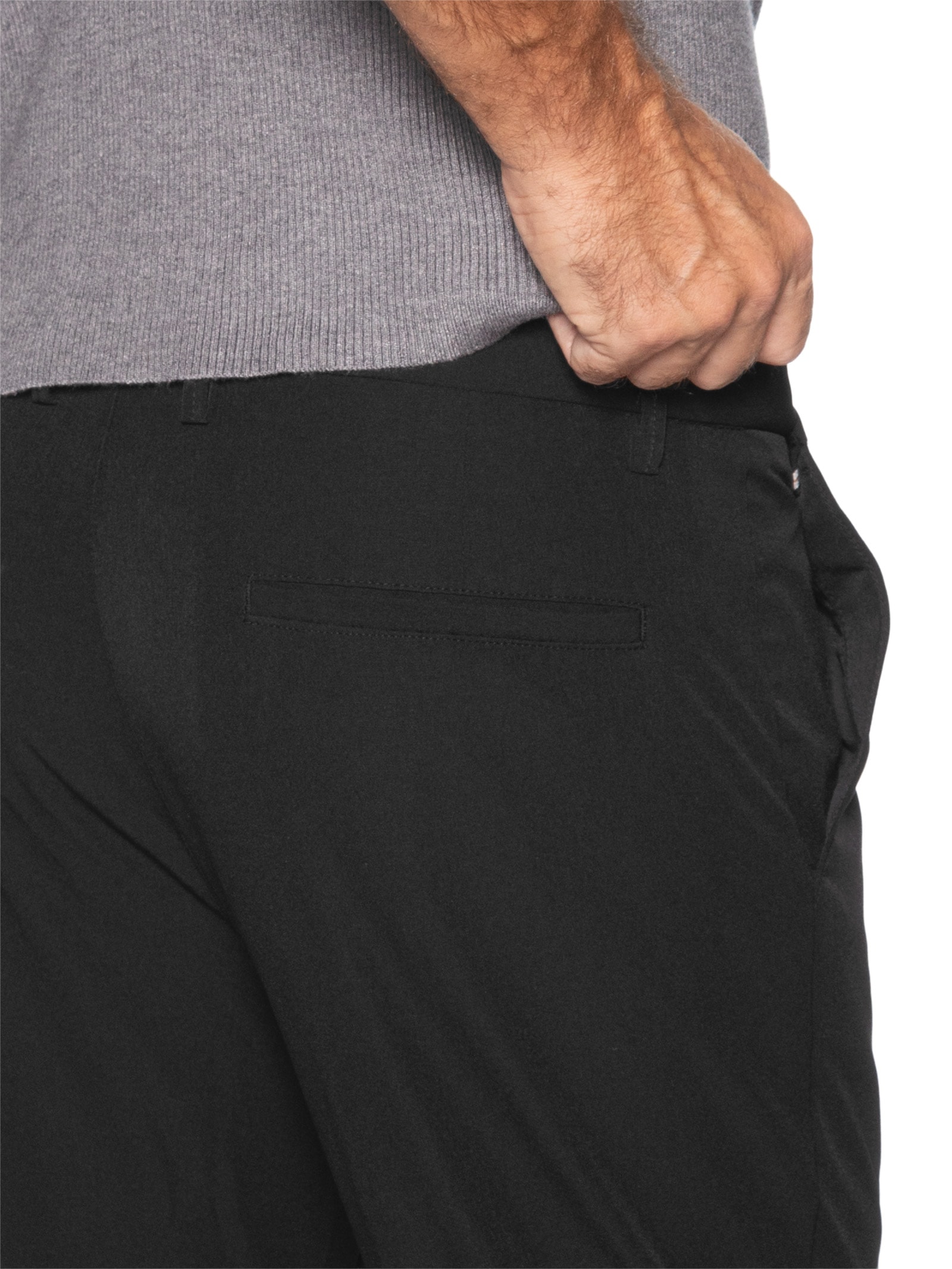 Calça Masculina Malha Tech Reta Preto '2 Essential
