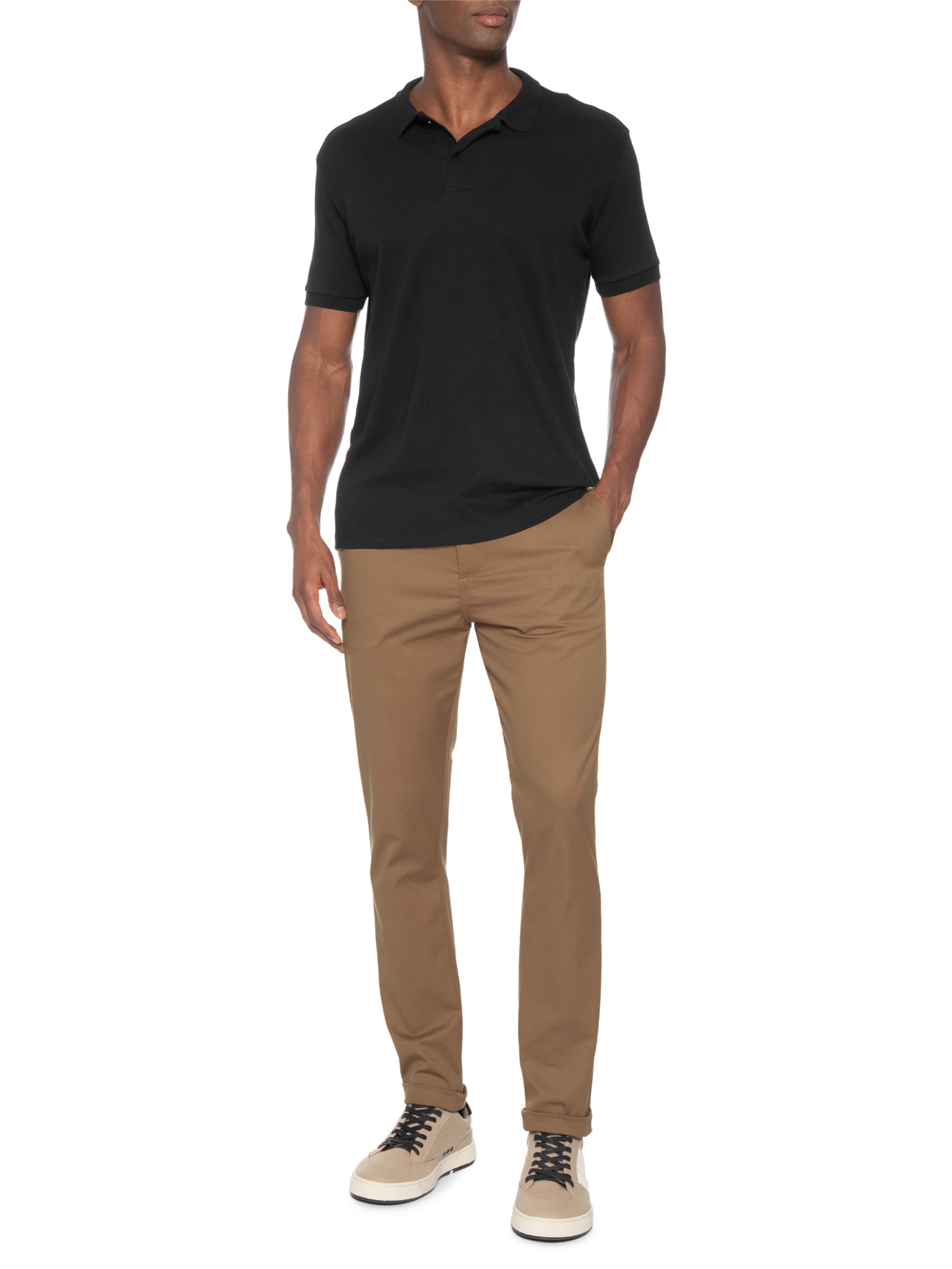 Calça Masculina Manhattan Moovex Algodão Marrom Pineapple