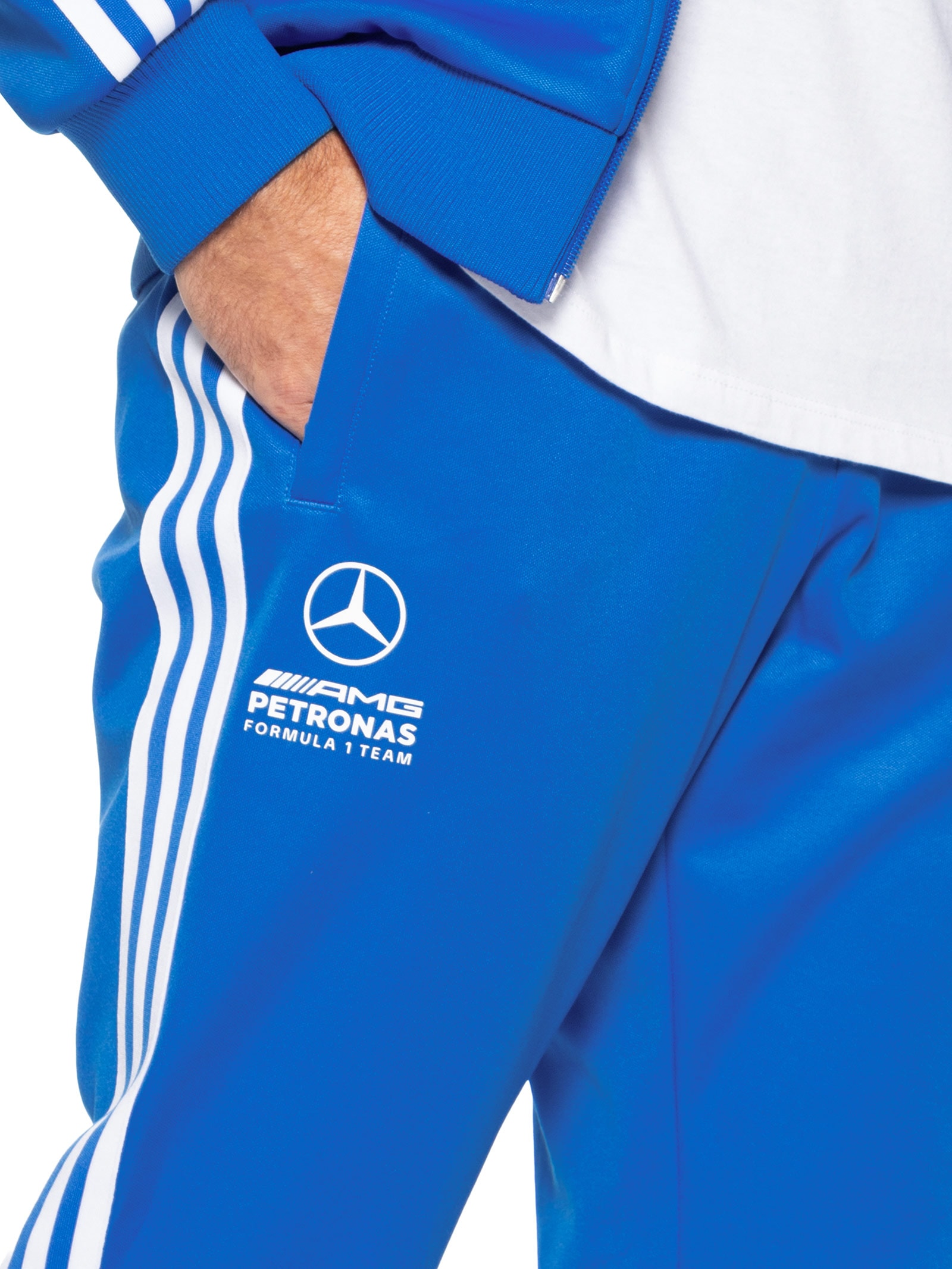 Calça Masculina Mercedes Amg Petronas Azul Adidas + Mercedes