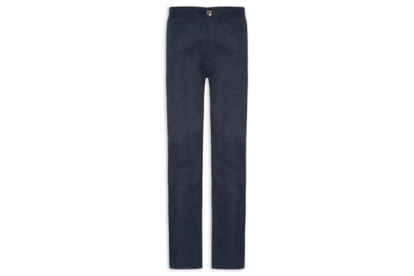 Calça Masculina Misto Linho Reta - Azul