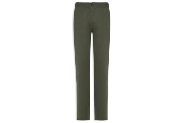 Calça Masculina Misto Linho Reta – Verde