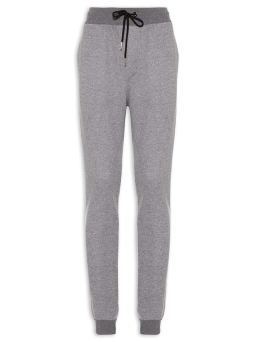 Calça Masculina Moletom Com Bolso Traseiro – Cinza