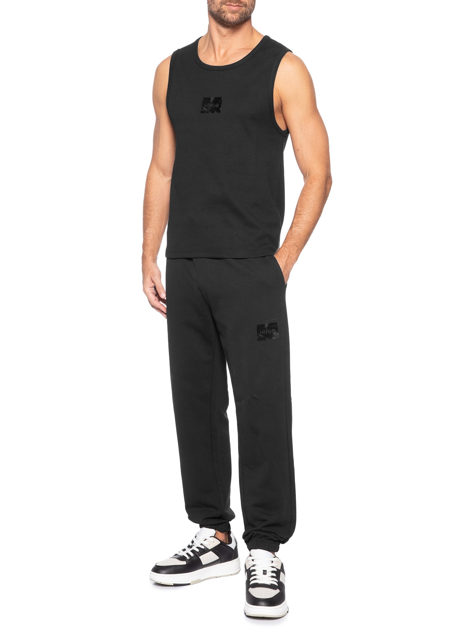 Calça Masculina Moletom Daylony Preto Hugo