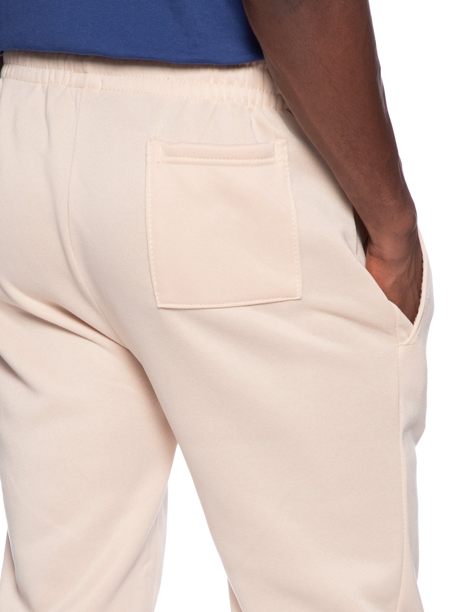 Calça Masculina Moletom Jogger Bege Basiq Men