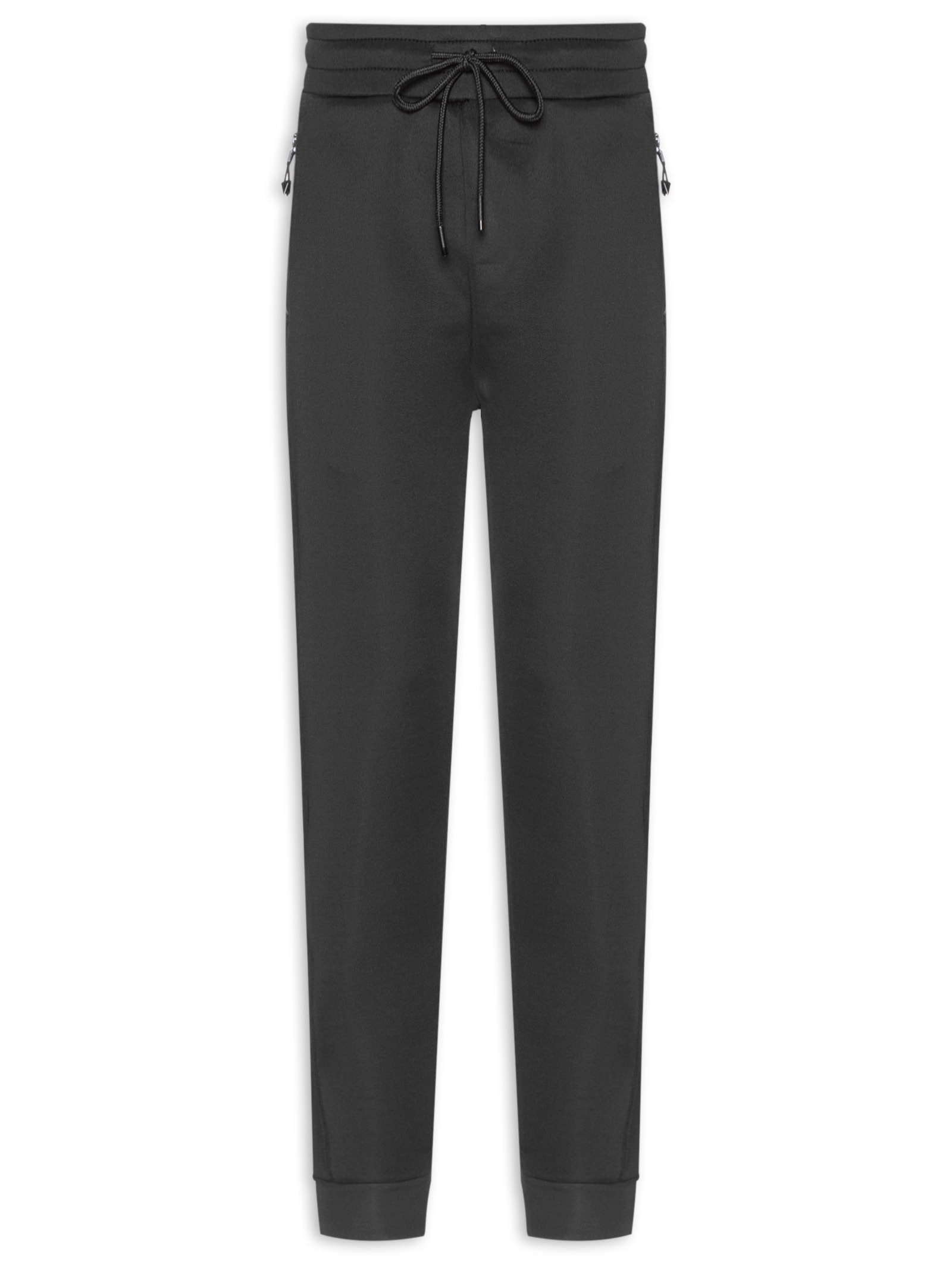 Calça Masculina Moletom Neoprene Com Zíper Lateral Preto '2 Essential