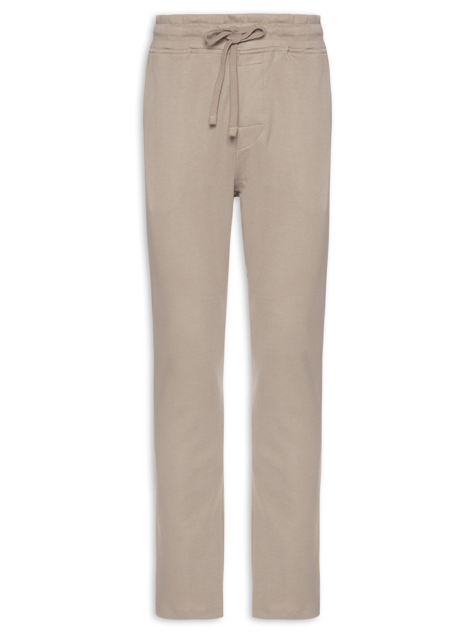 Calça Masculina Moletom Reta Com Bolsos Suedine Bege Calvin Klein Underwear
