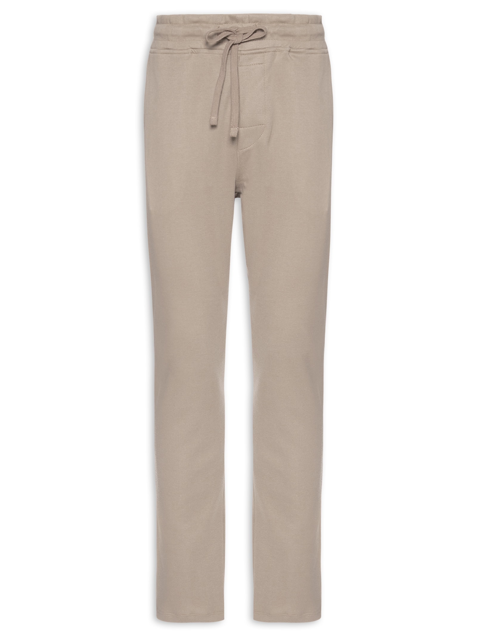 Calça Masculina Moletom Reta Com Bolsos Suedine Bege Calvin Klein Underwear