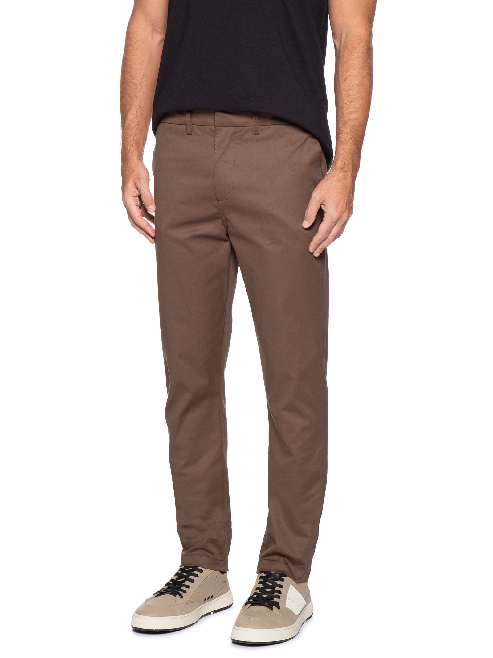 Calça Masculina Moovexx Manhattan Em Algodão Egípcio Marrom Pineapple