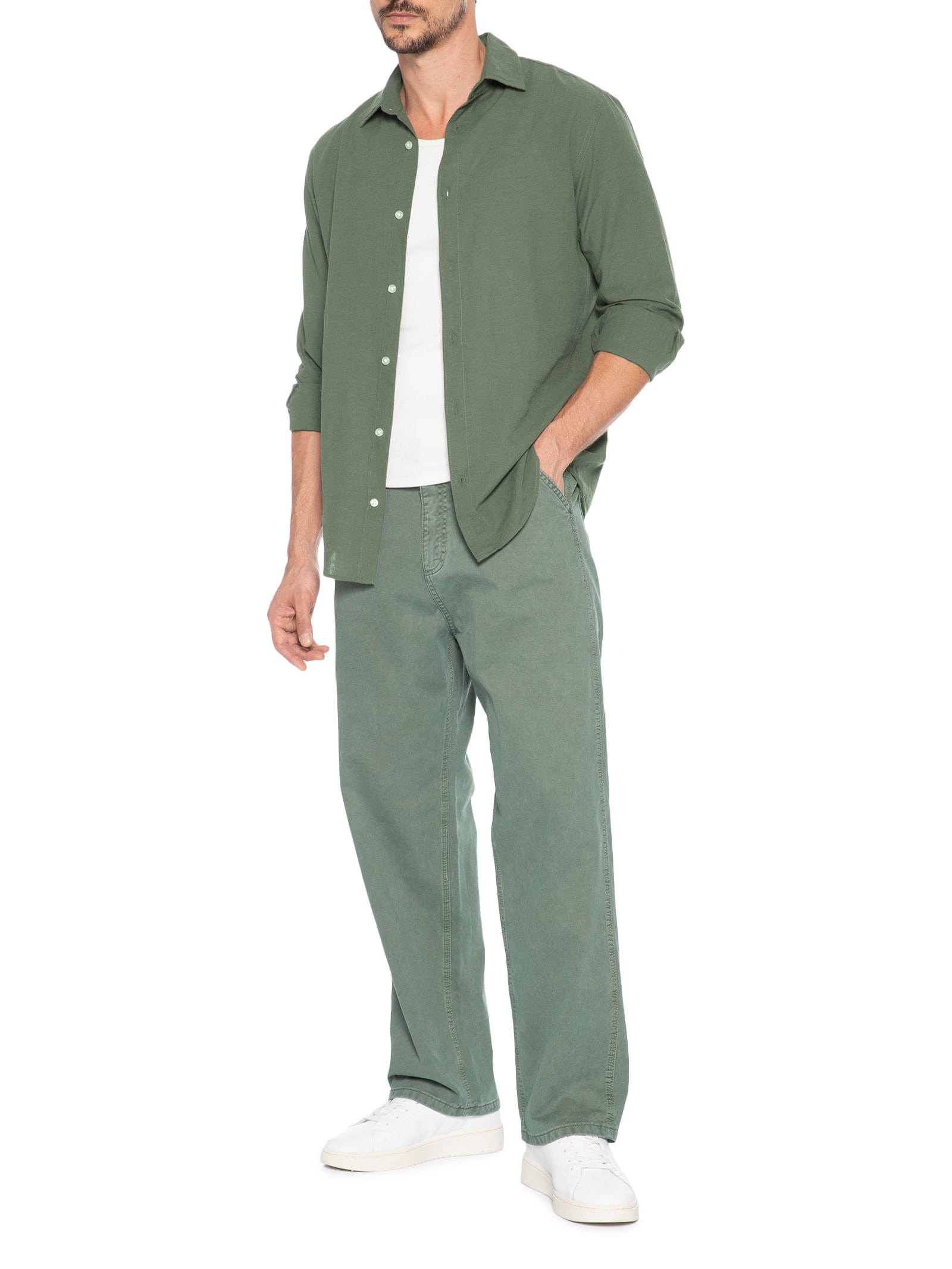 Calça Masculina Raye Worker Verde Jack & Jones