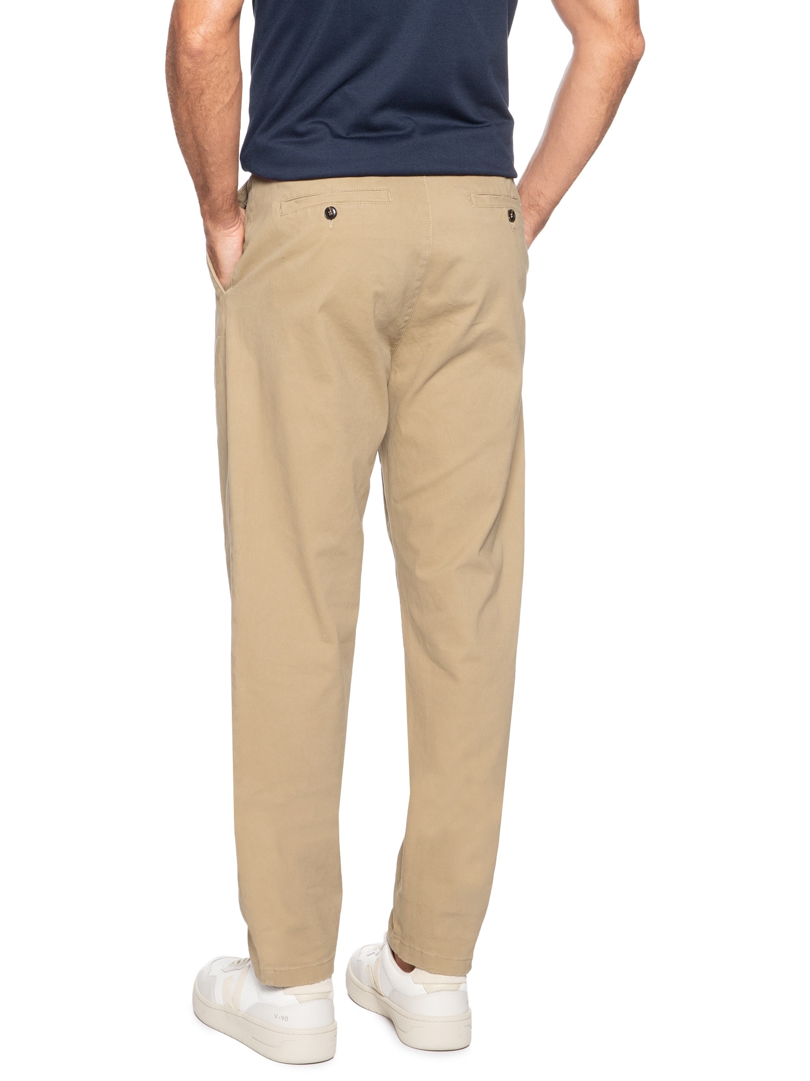 Calça Masculina Reta Chino Bege '2 Essential