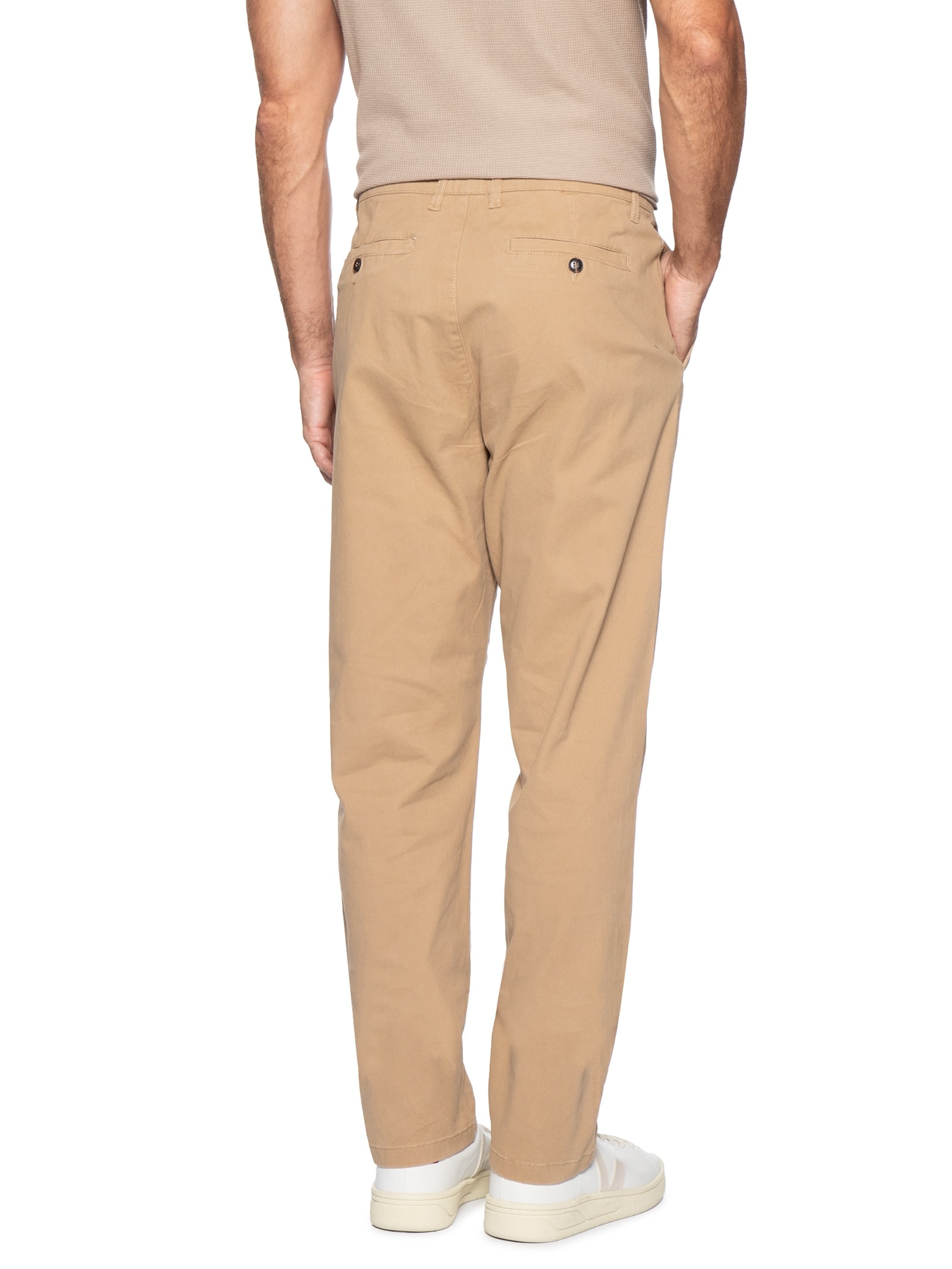 Calça Masculina Reta Chino Bege '2 Essential