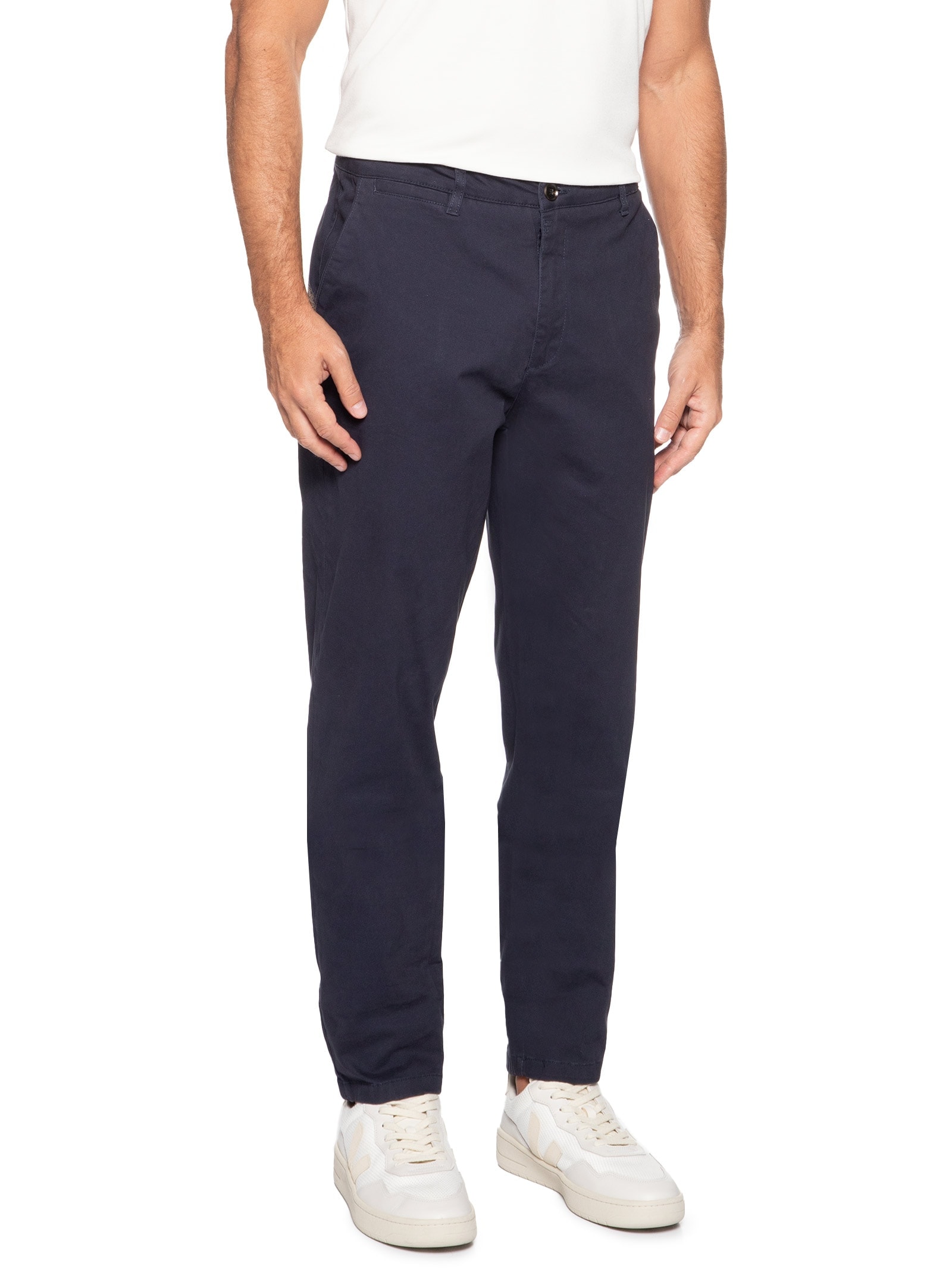 Calça Masculina Reta Chino Cinza '2 Essential