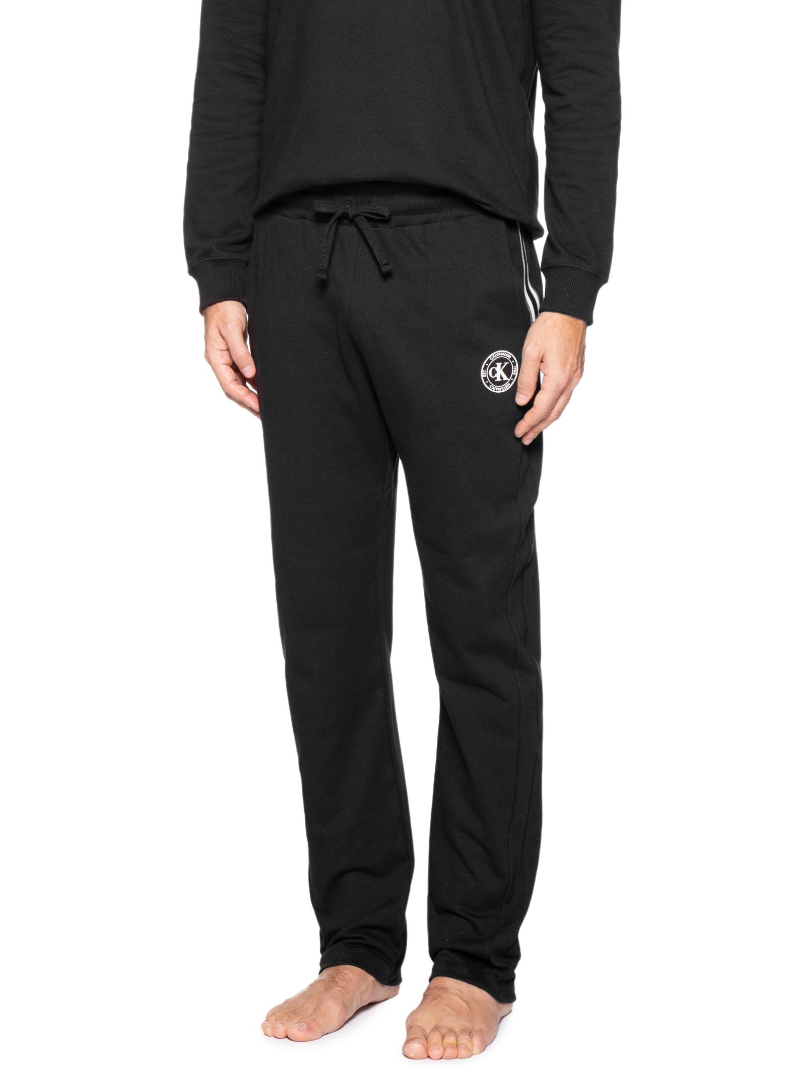 Calça Masculina Reta Com Bolsos Moletinho  – Preto Calvin Klein Underwear