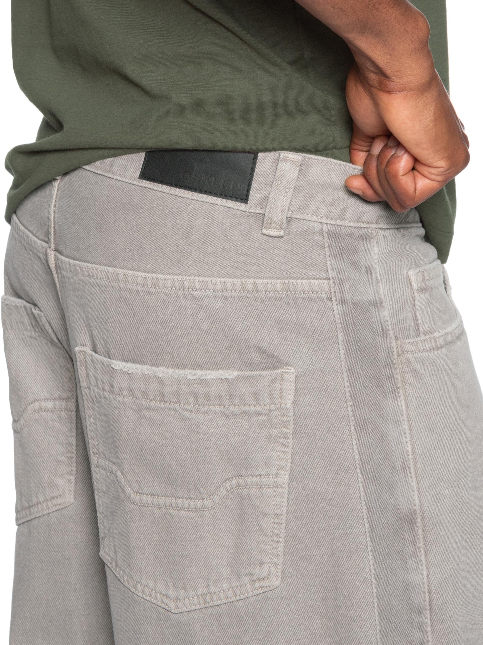 Calça Masculina Reta Cotton Tape Used Cinza Osklen Osklen