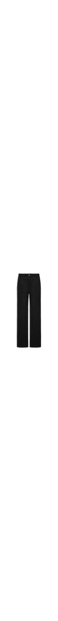 Calça Masculina Reta De Sarja Com Pregas - Preto